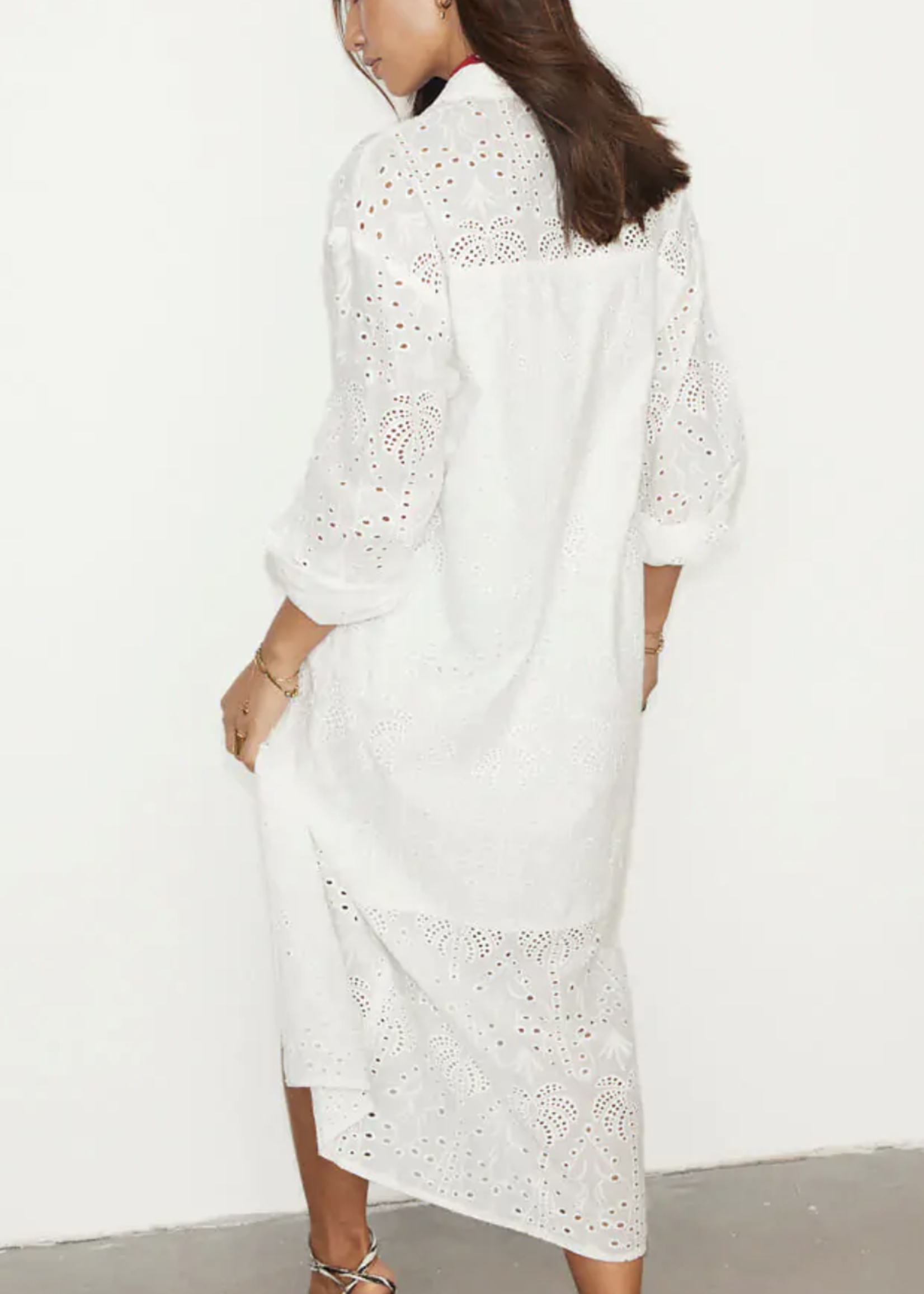 Never Fully Dressed Palm Broderie Jenna Shirt Dress