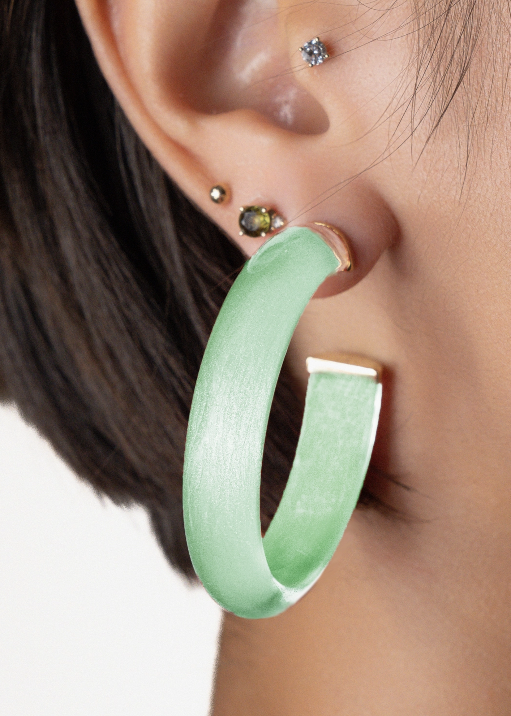 Gold&Honey 2" Iridecent Hoop
