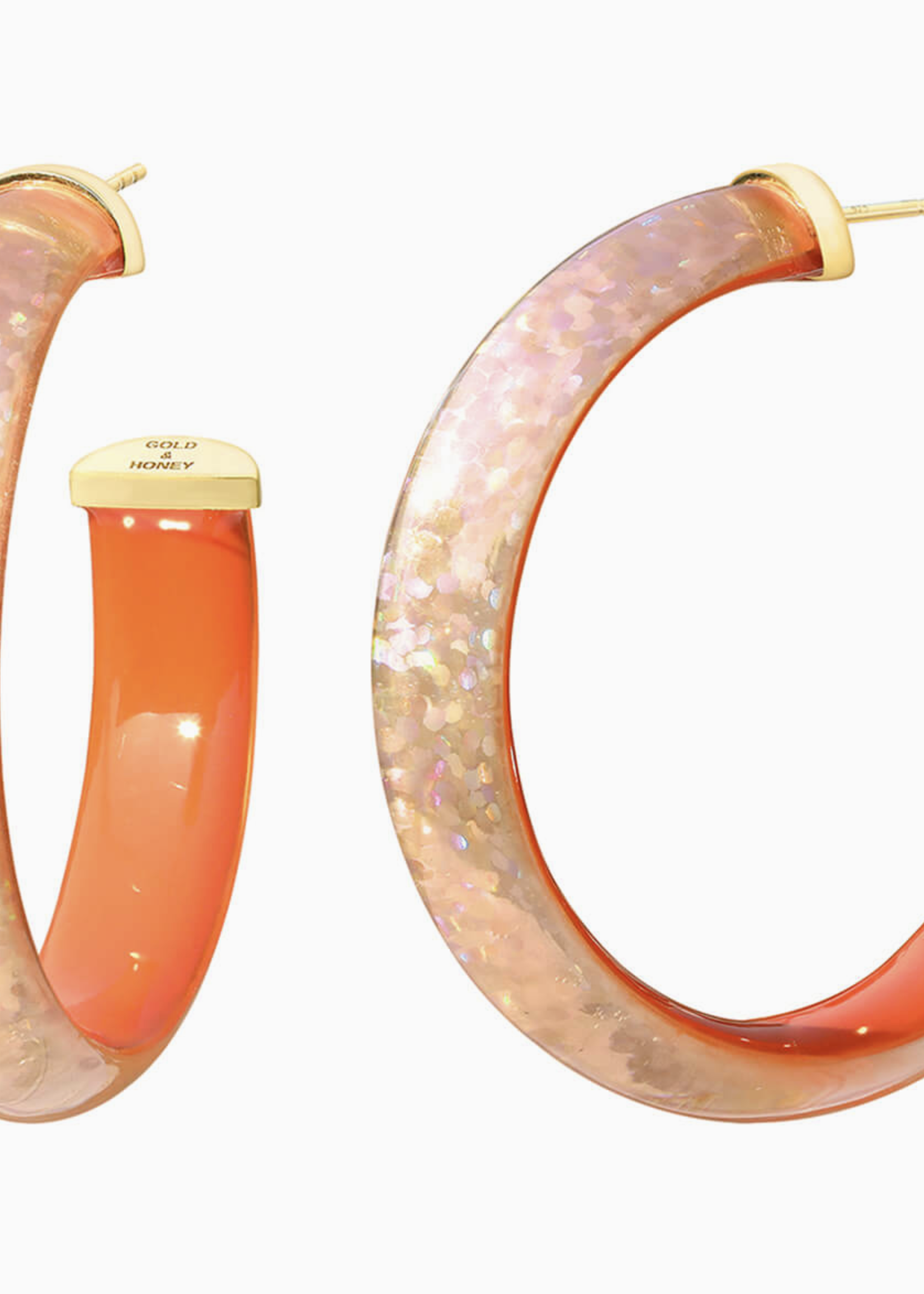 Gold&Honey 2" Iridecent Hoop