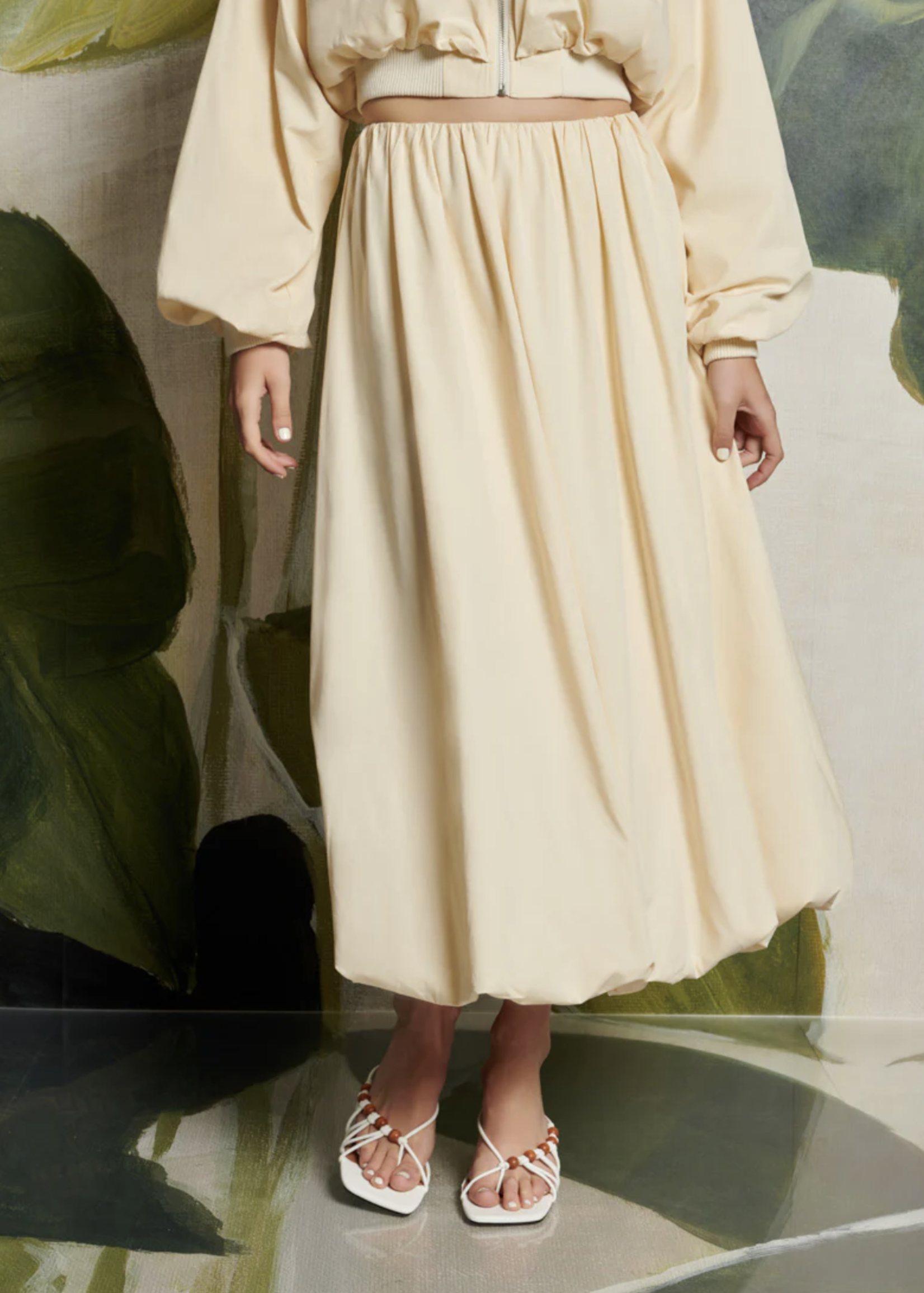 Ghospell Vanessa Midi Bubble Skirt