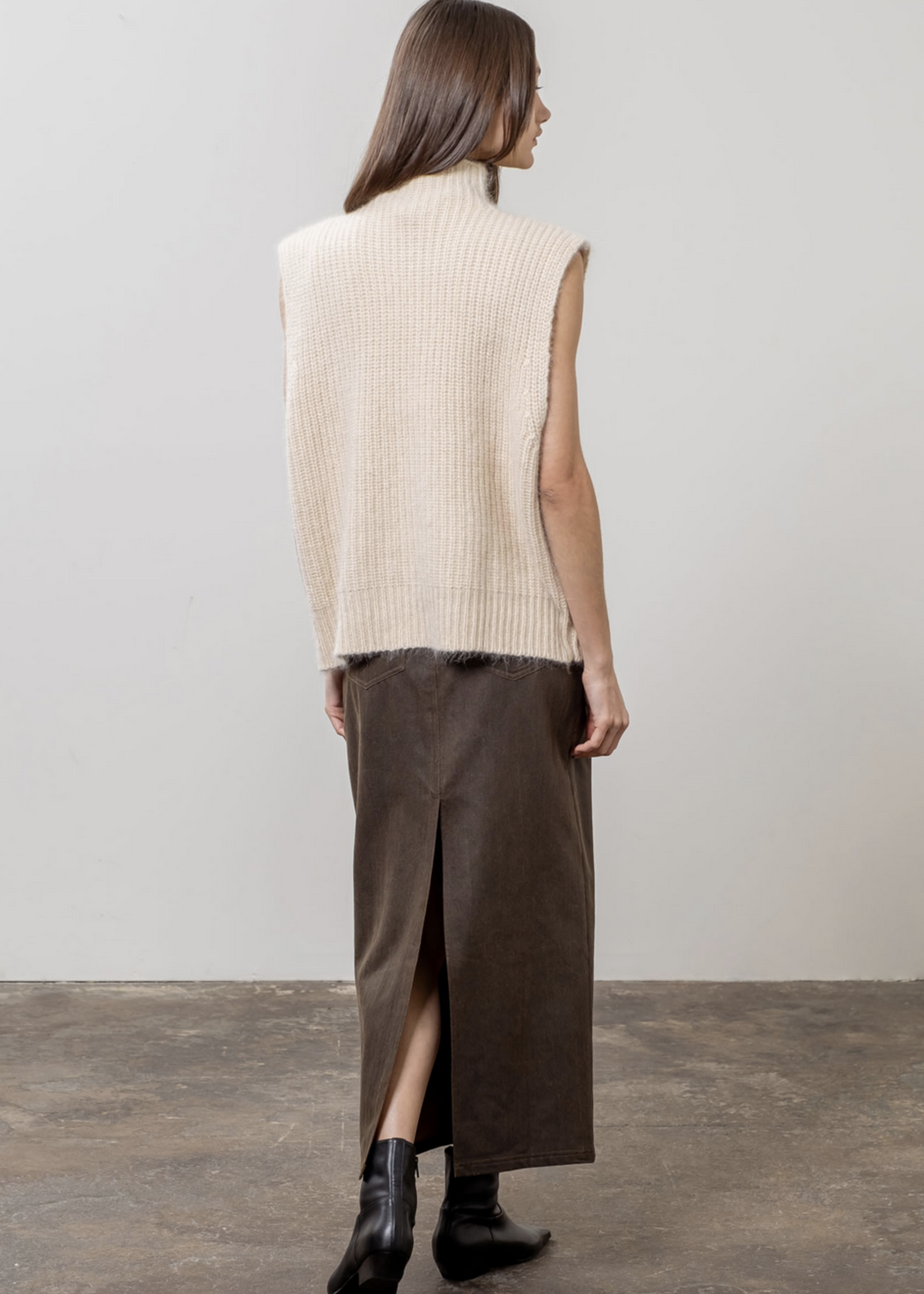 Moon River Mock Zip Sweater