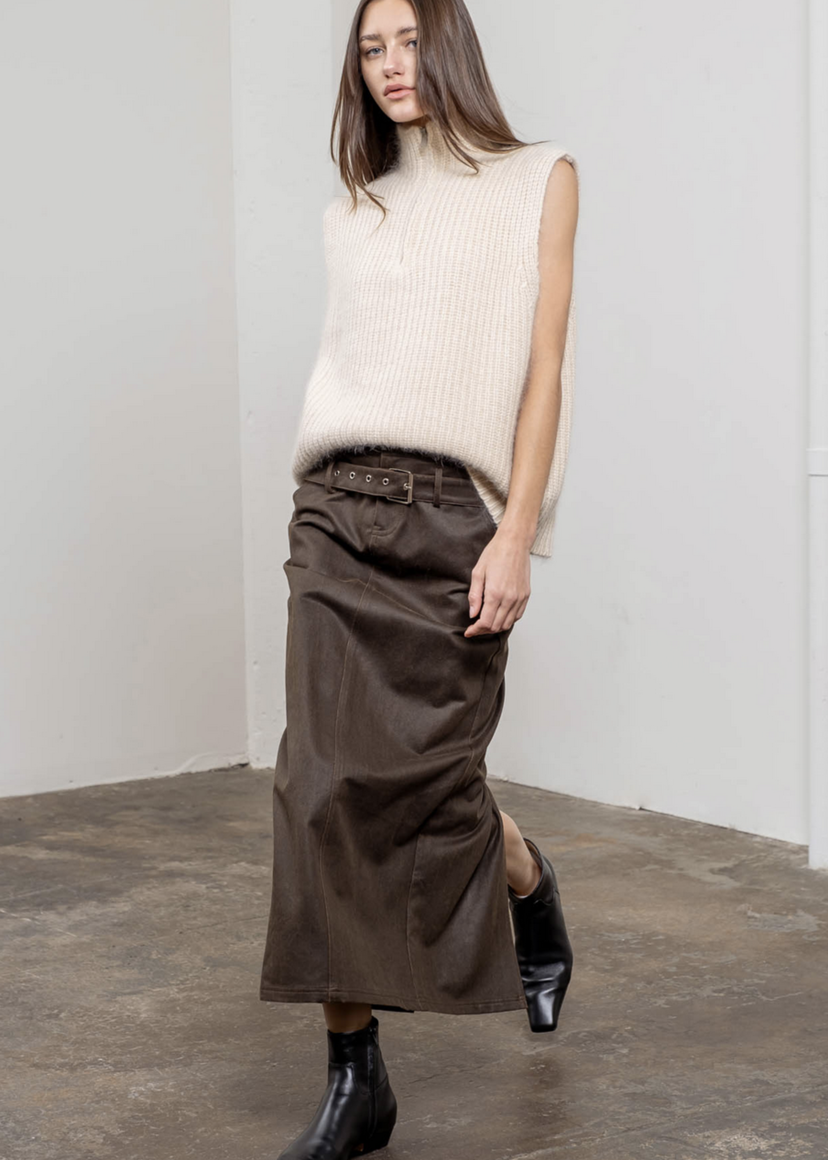 Moon River Mock Zip Sweater
