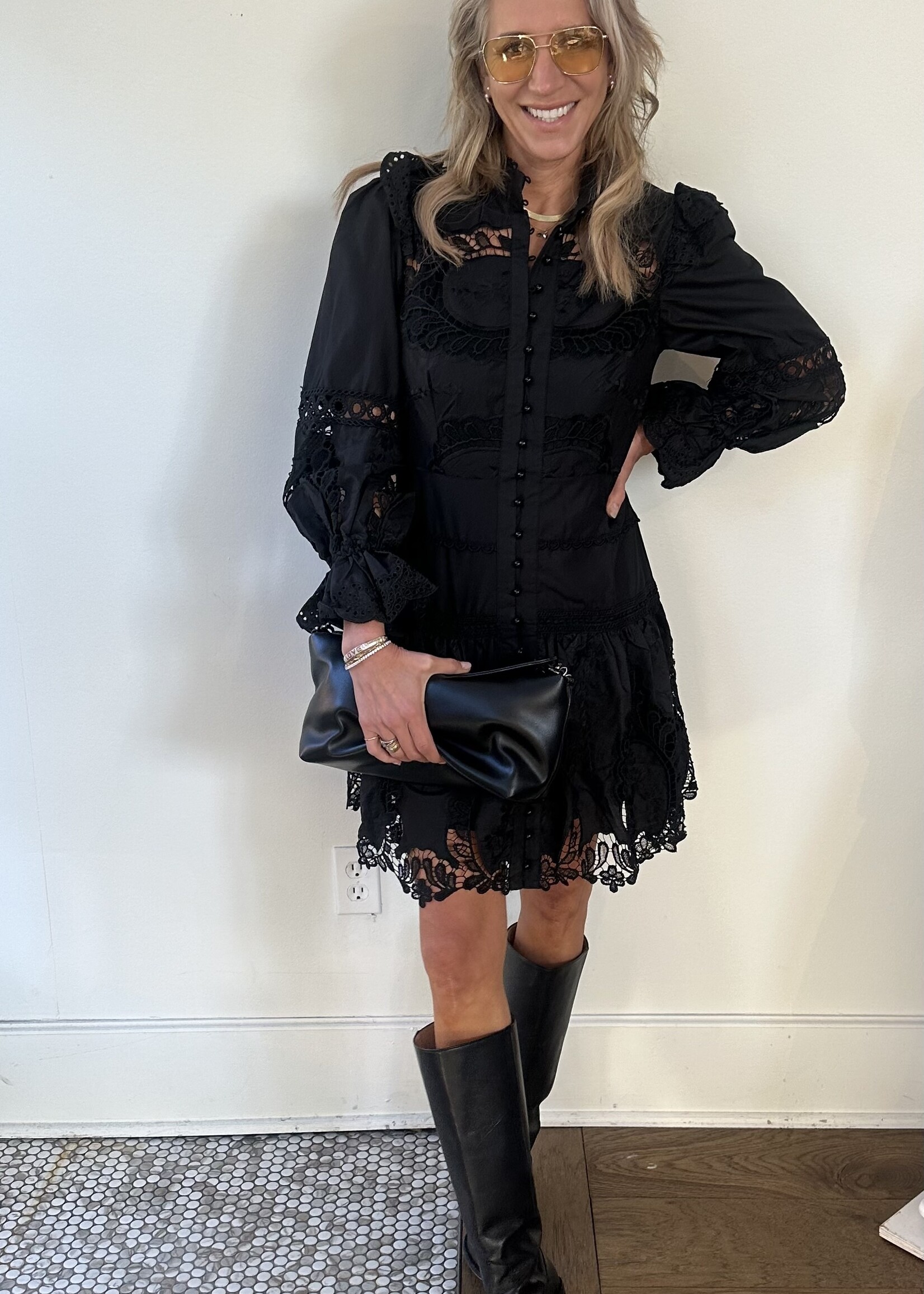 Beulahstyle Eyelet LongSleeve Button Down