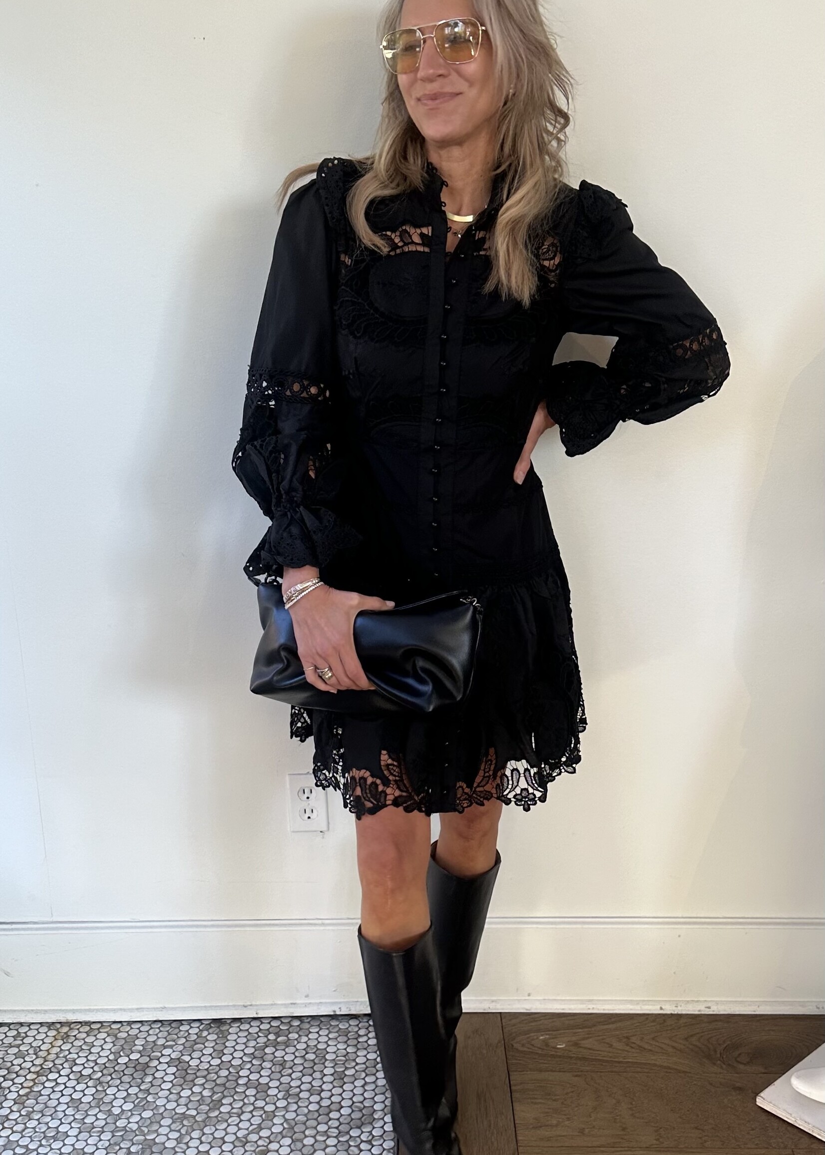 Beulahstyle Eyelet LongSleeve Button Down