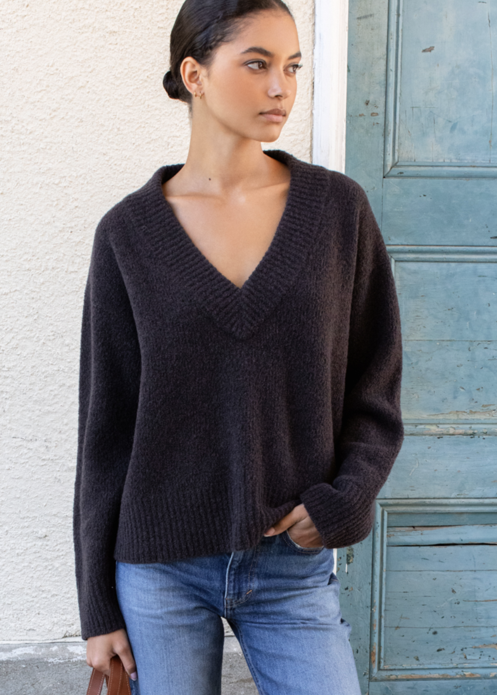 Emerson Fry Boxy V neck Sweater