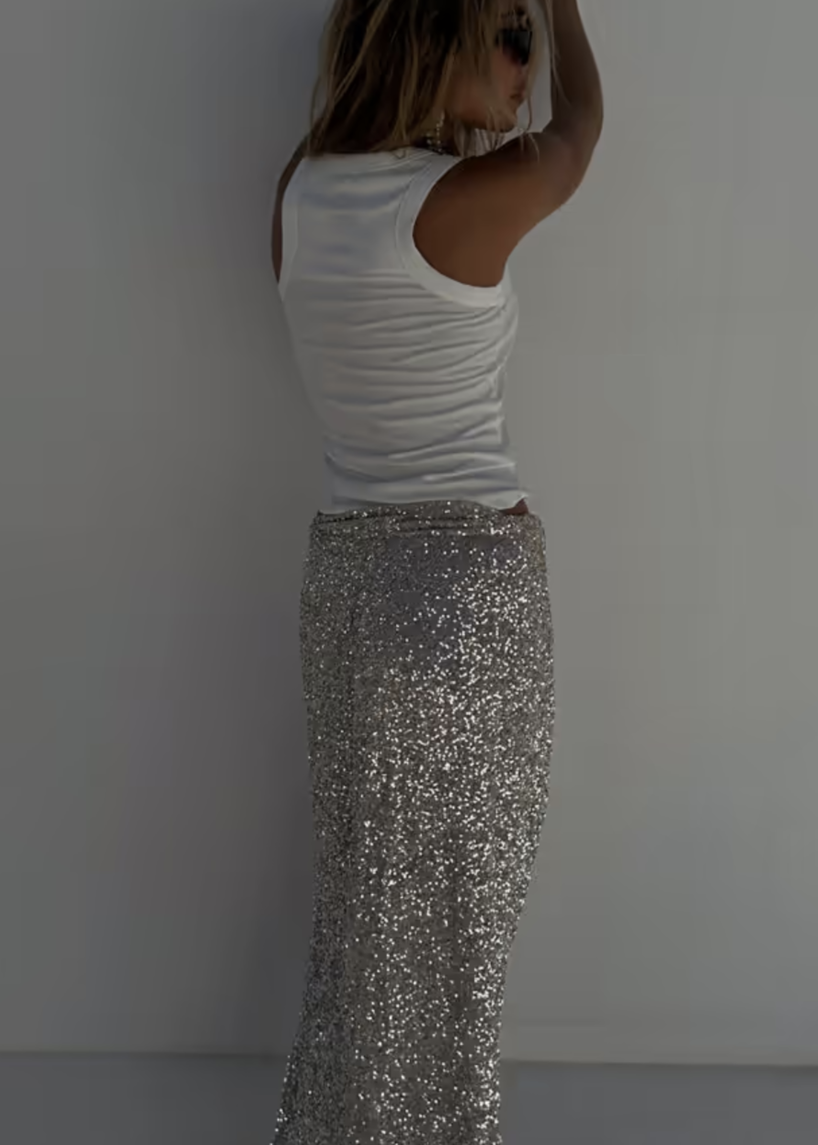 Never Fully Dressed Jaspre Sequin Maxi Wrap Skirt