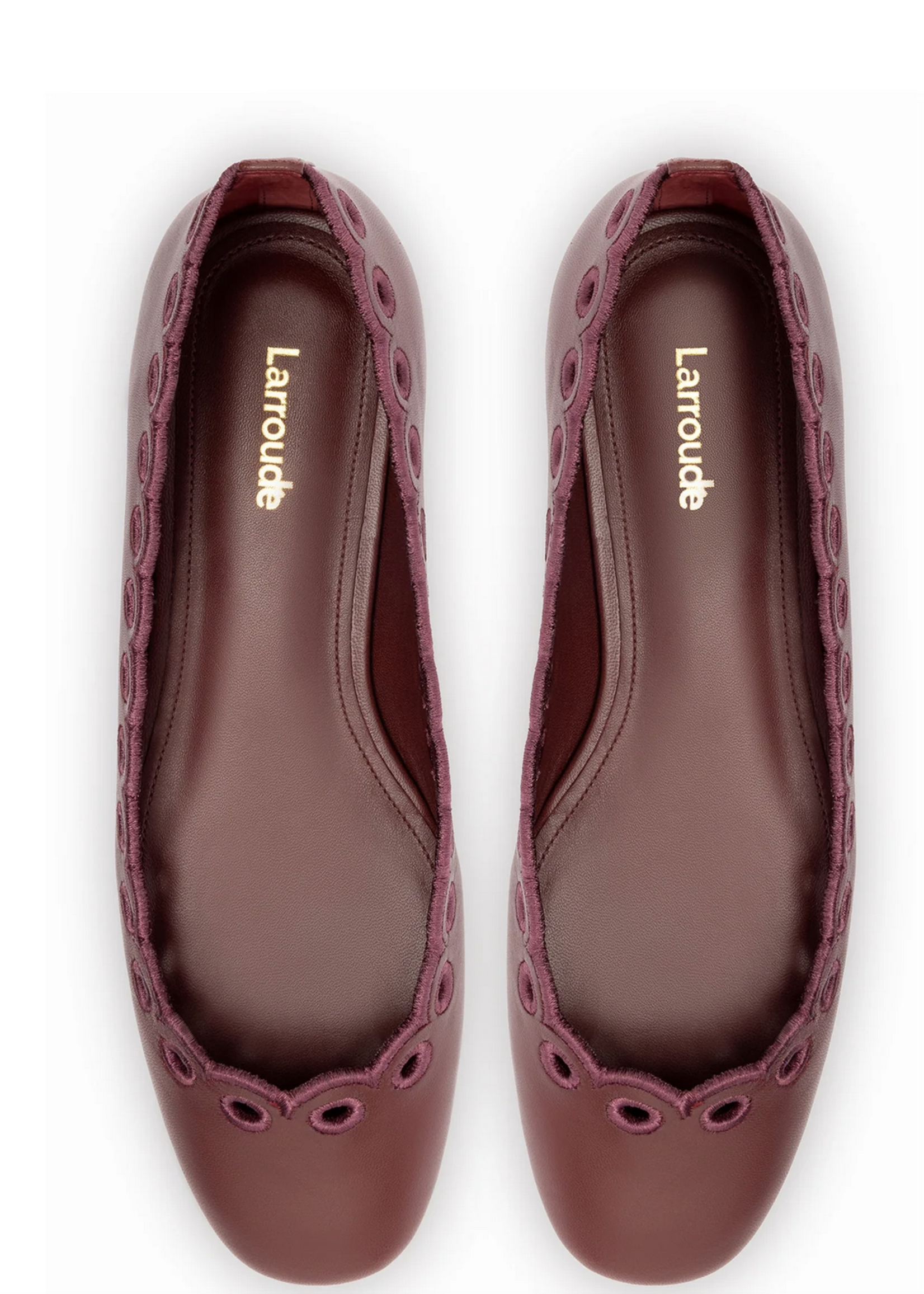 Larroude Meghan Broderie Flat