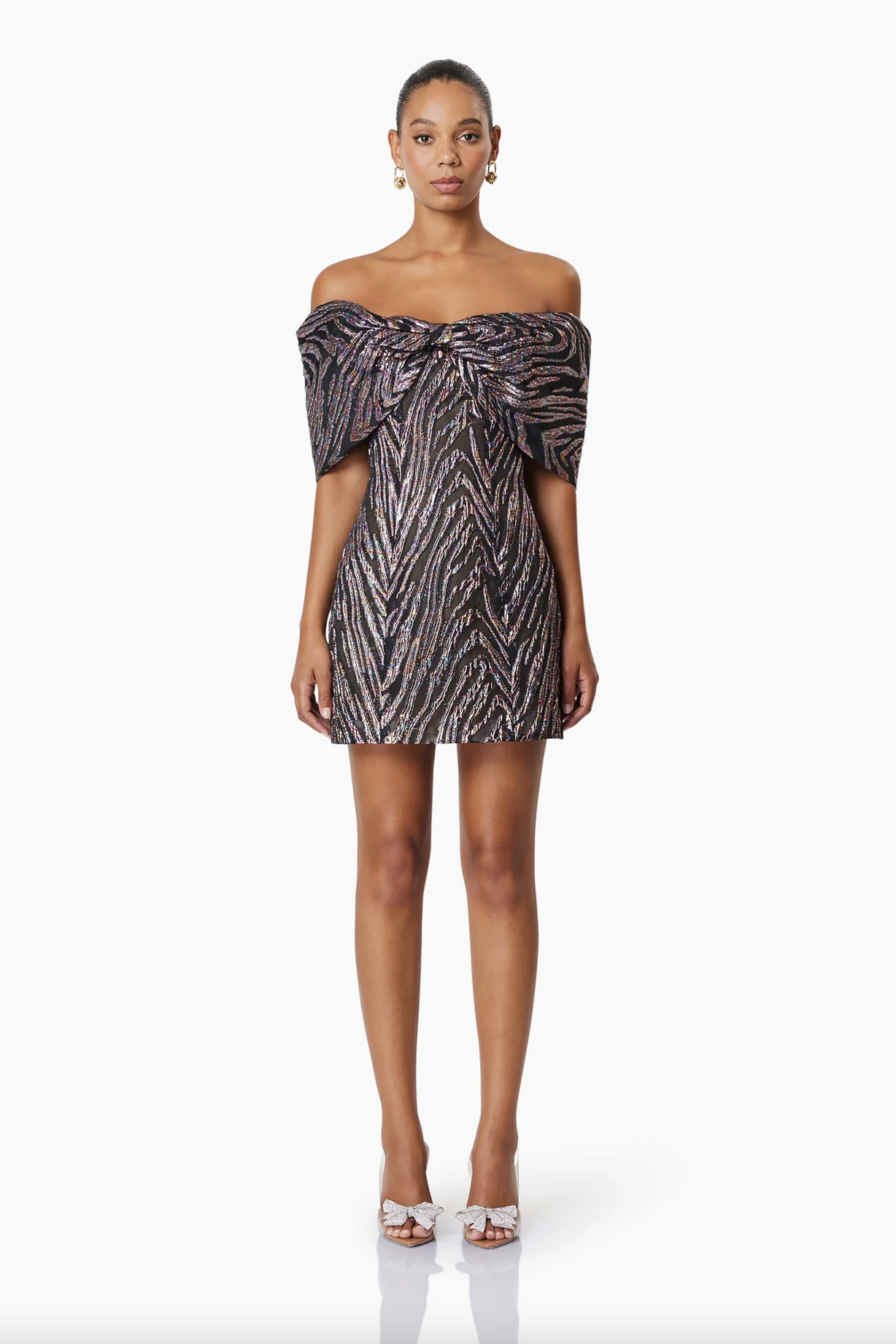 Elliatt Mira Sweetheart Mini Dress in Purple