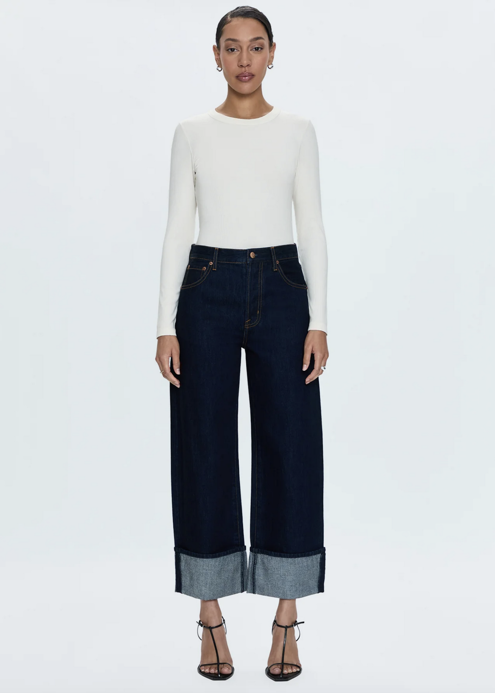 PISTOLA Ryder High Rise Cuffed Straight