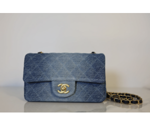 CHANEL Denim Rectangle Mini Classic Flap Ladybird