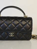 CHANEL Phone Holder on Chain with Top Handle