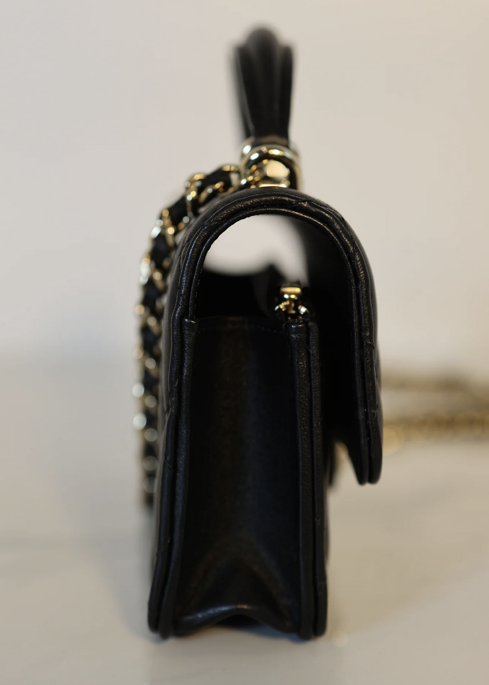 CHANEL Phone Holder on Chain with Top Handle