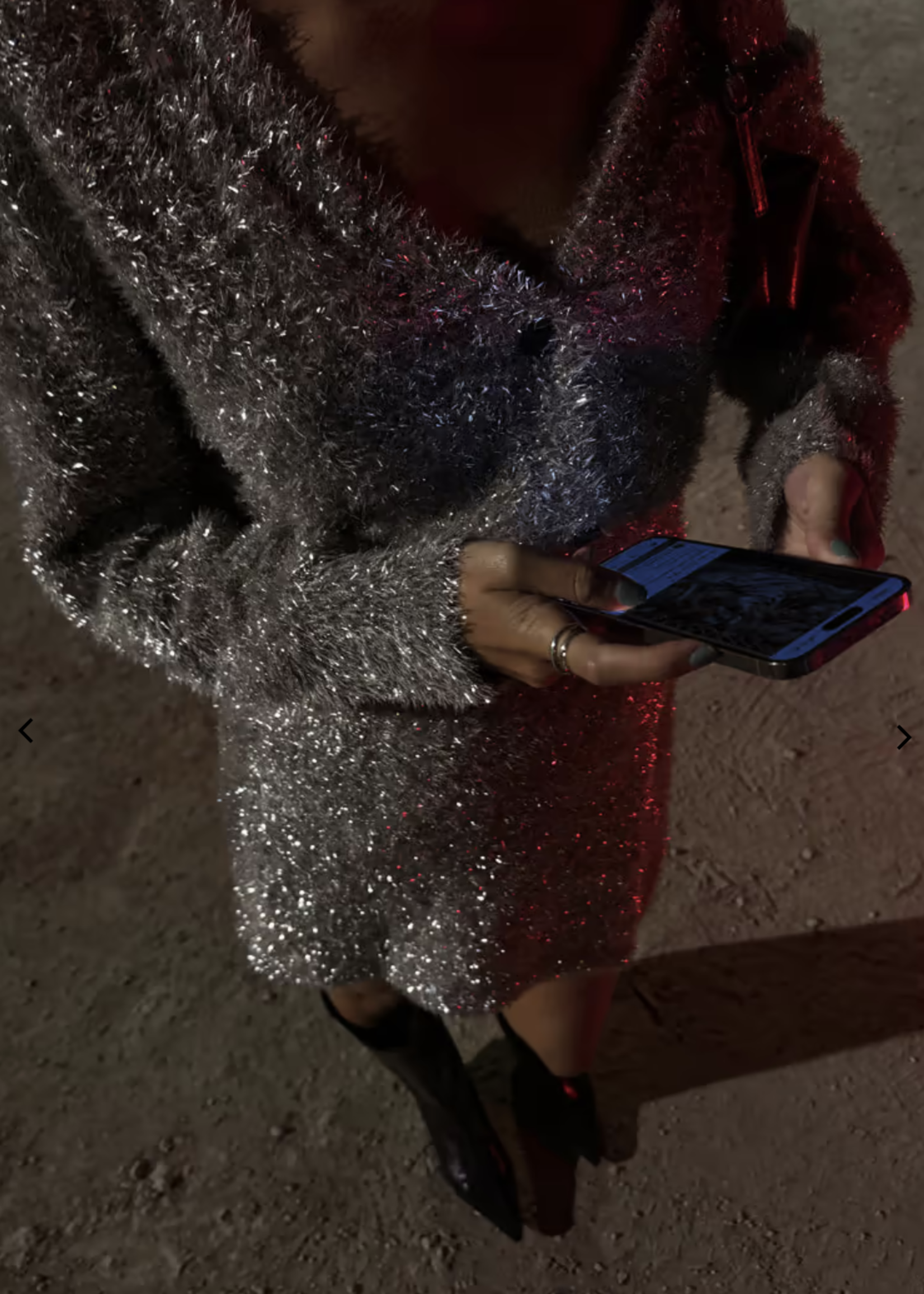 NFD Metallic Knit Cardigan