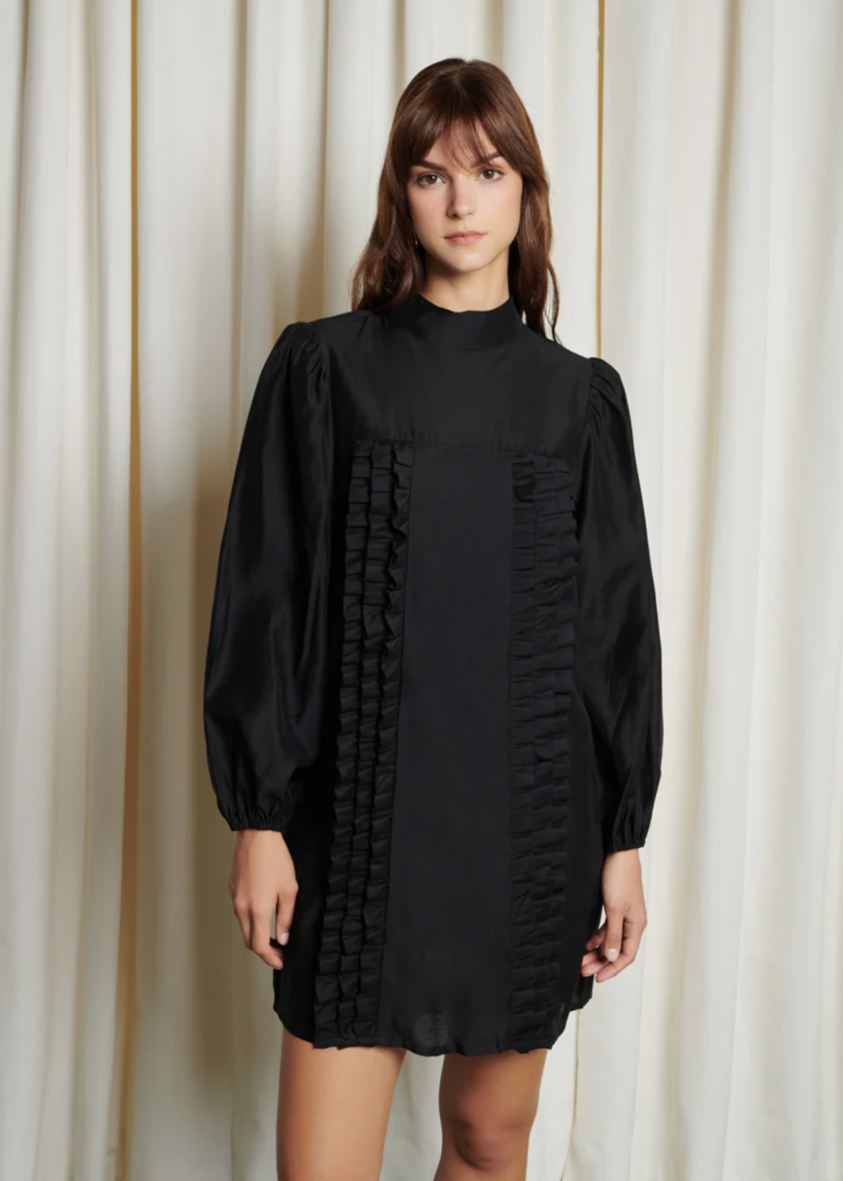Ghospell Lundy Ruffle Mini Dress