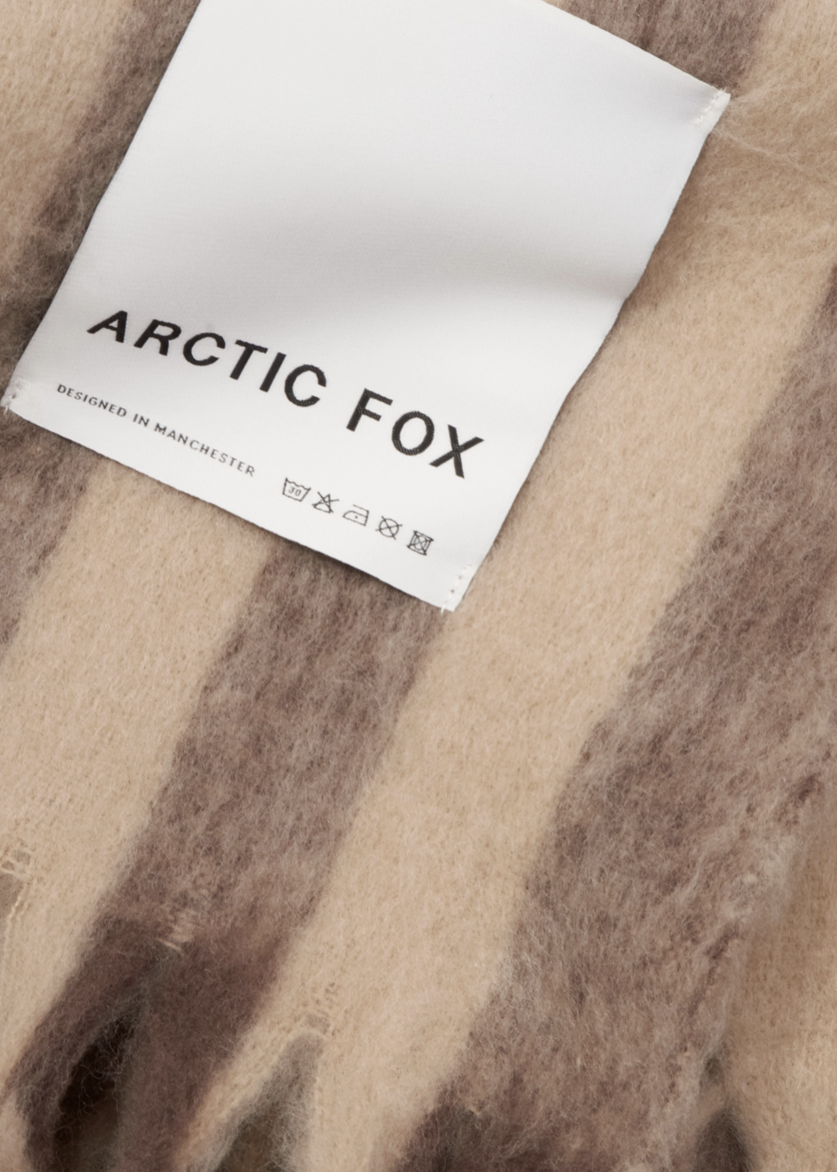 Arctic Fox Wool Stripe Throw Blanket
