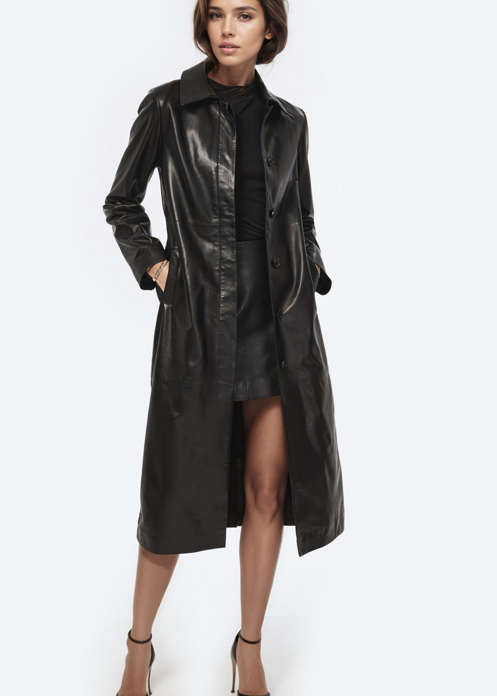 CAMI Eddie Genuine Leather Coat