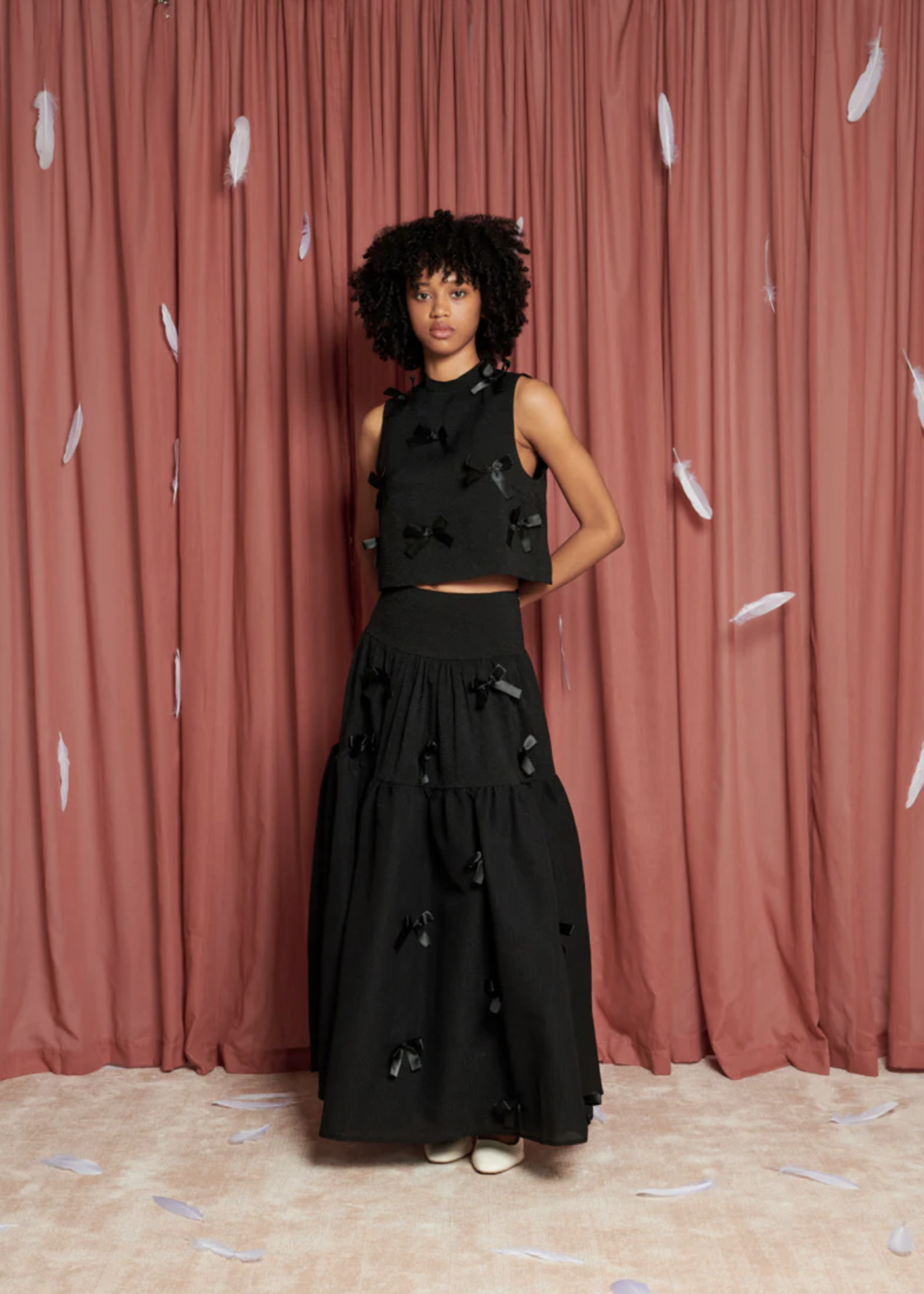 Sister Jane Birdie Bow Midi Skirt