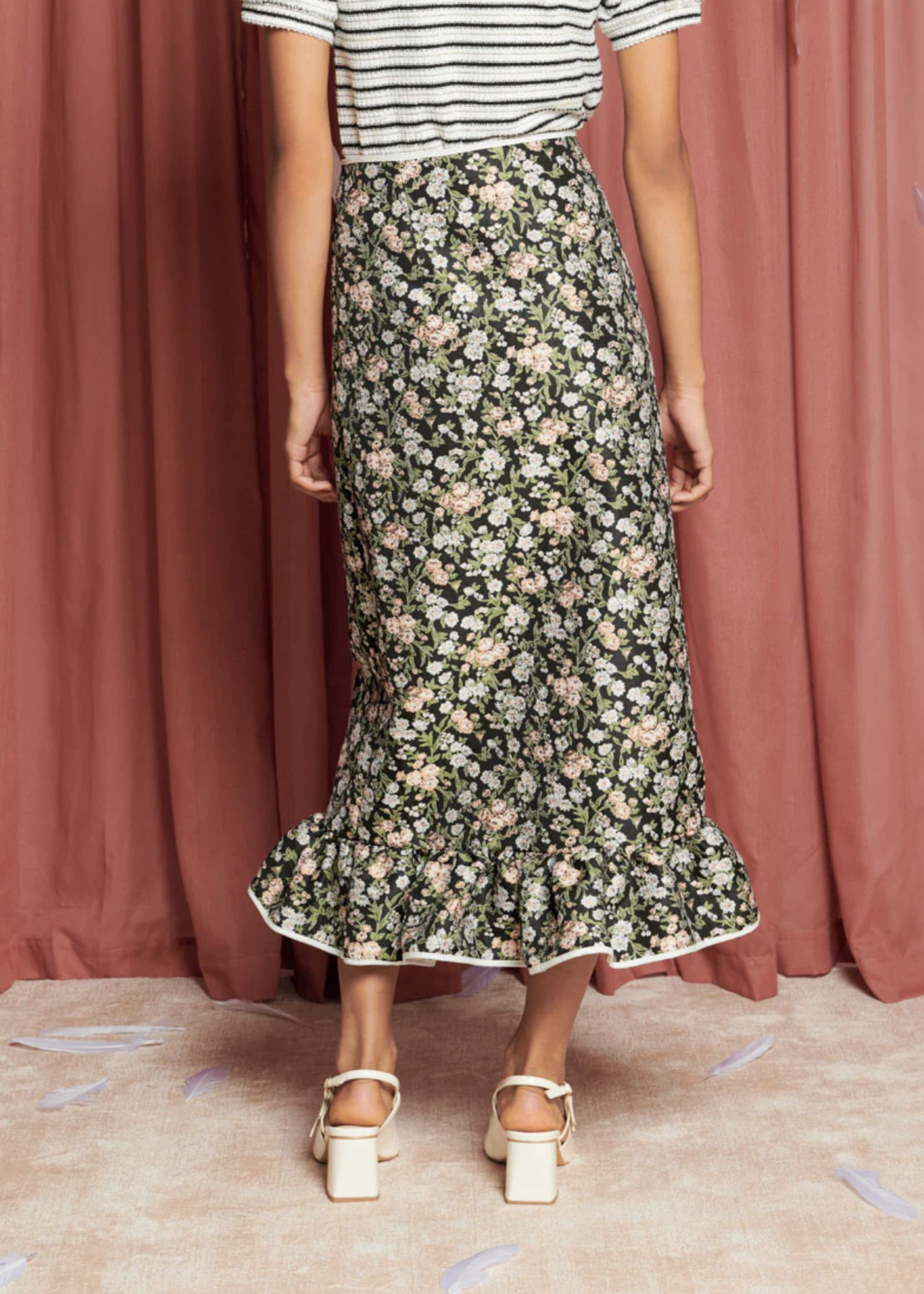 Sister Jane Graces Jacquard Midi Skirt