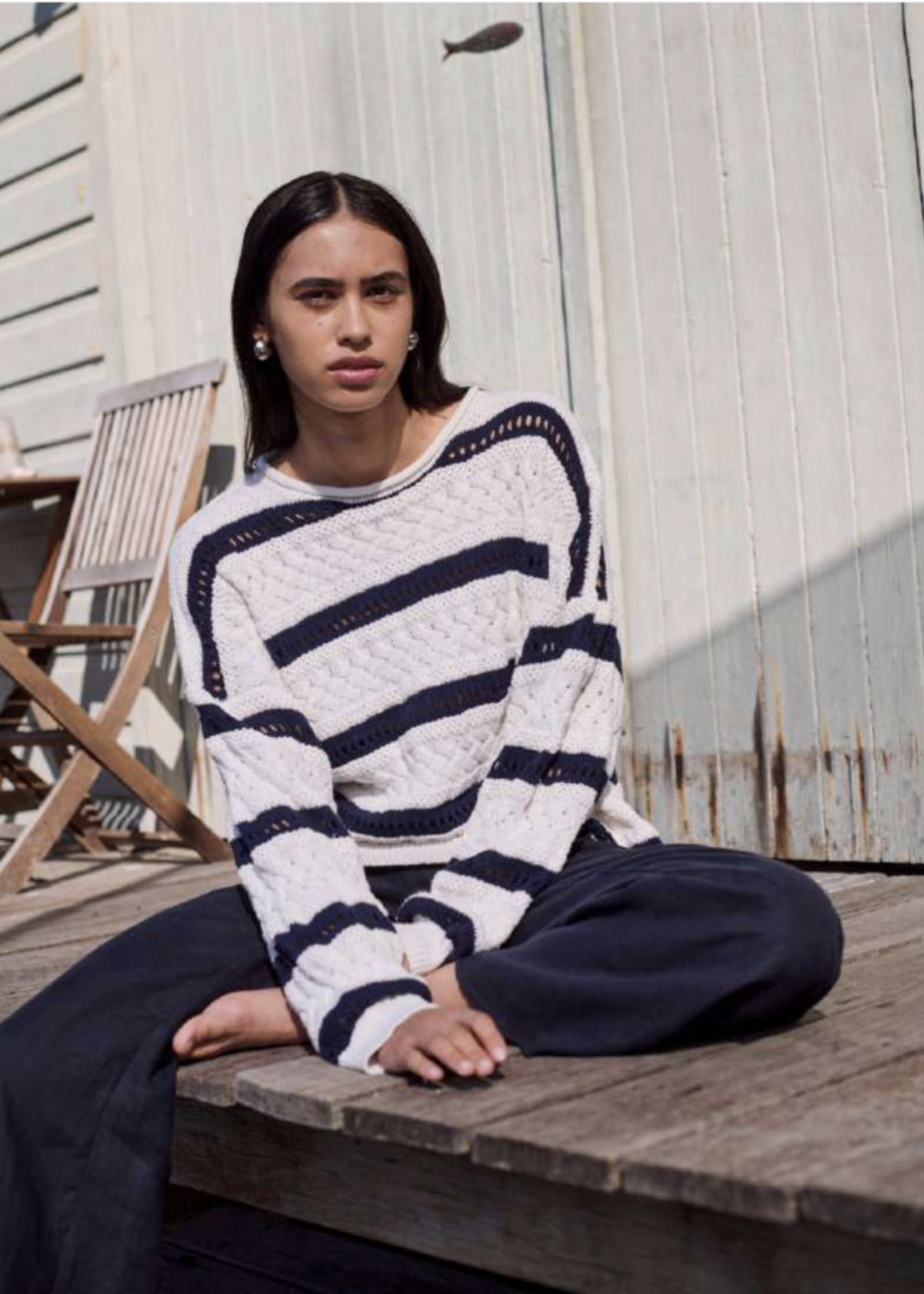 Little Lies Striped Suri Sweater