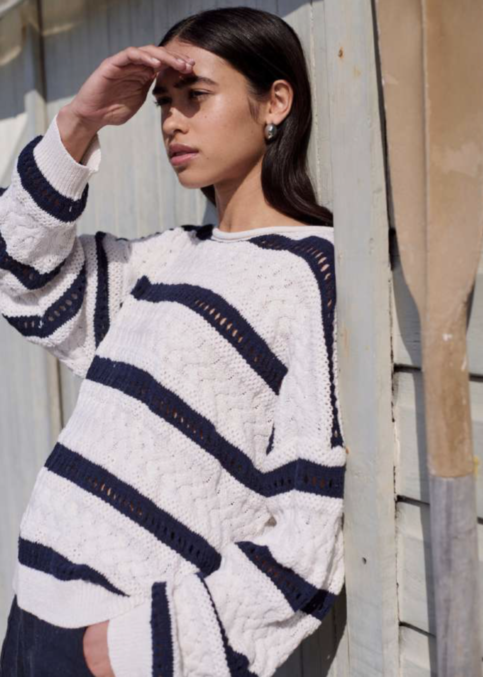 Little Lies Striped Suri Sweater