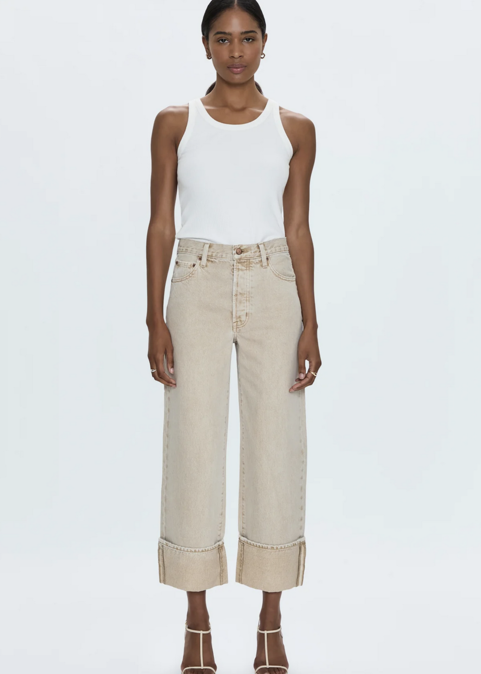PISTOLA Ryder High Rise Cuffed Straight