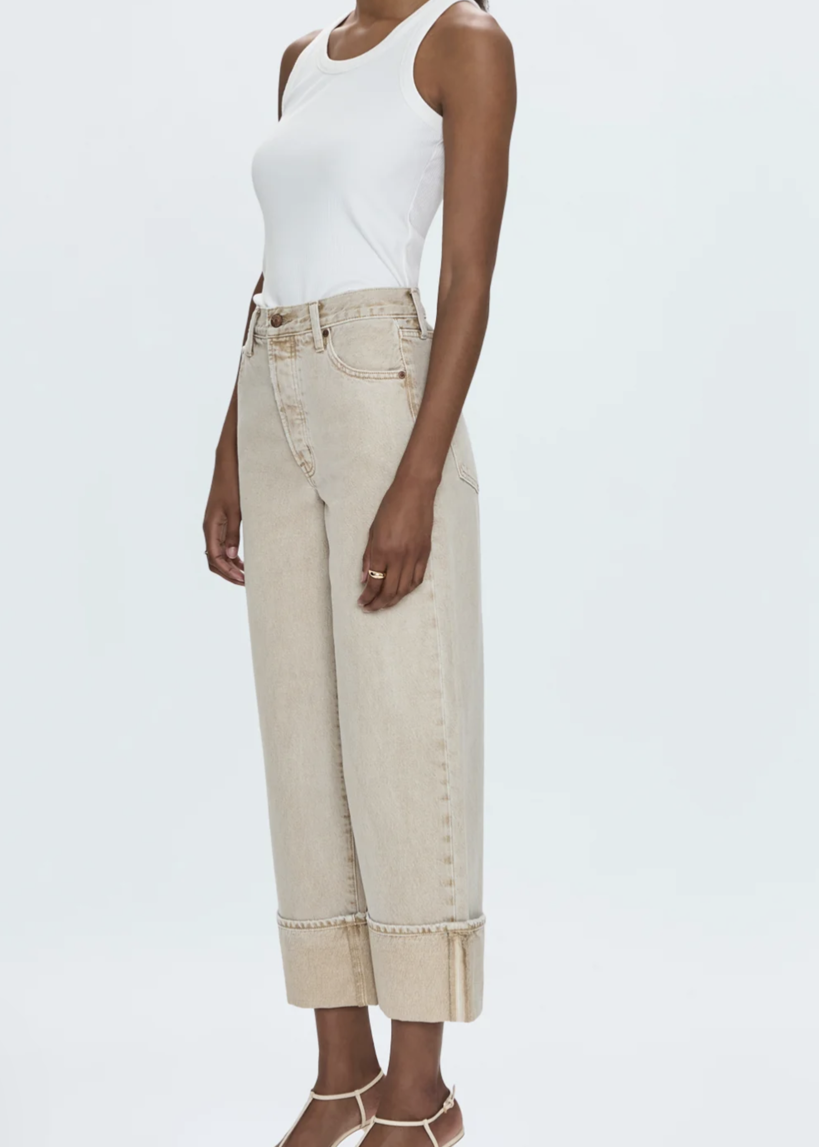 PISTOLA Ryder High Rise Cuffed Straight