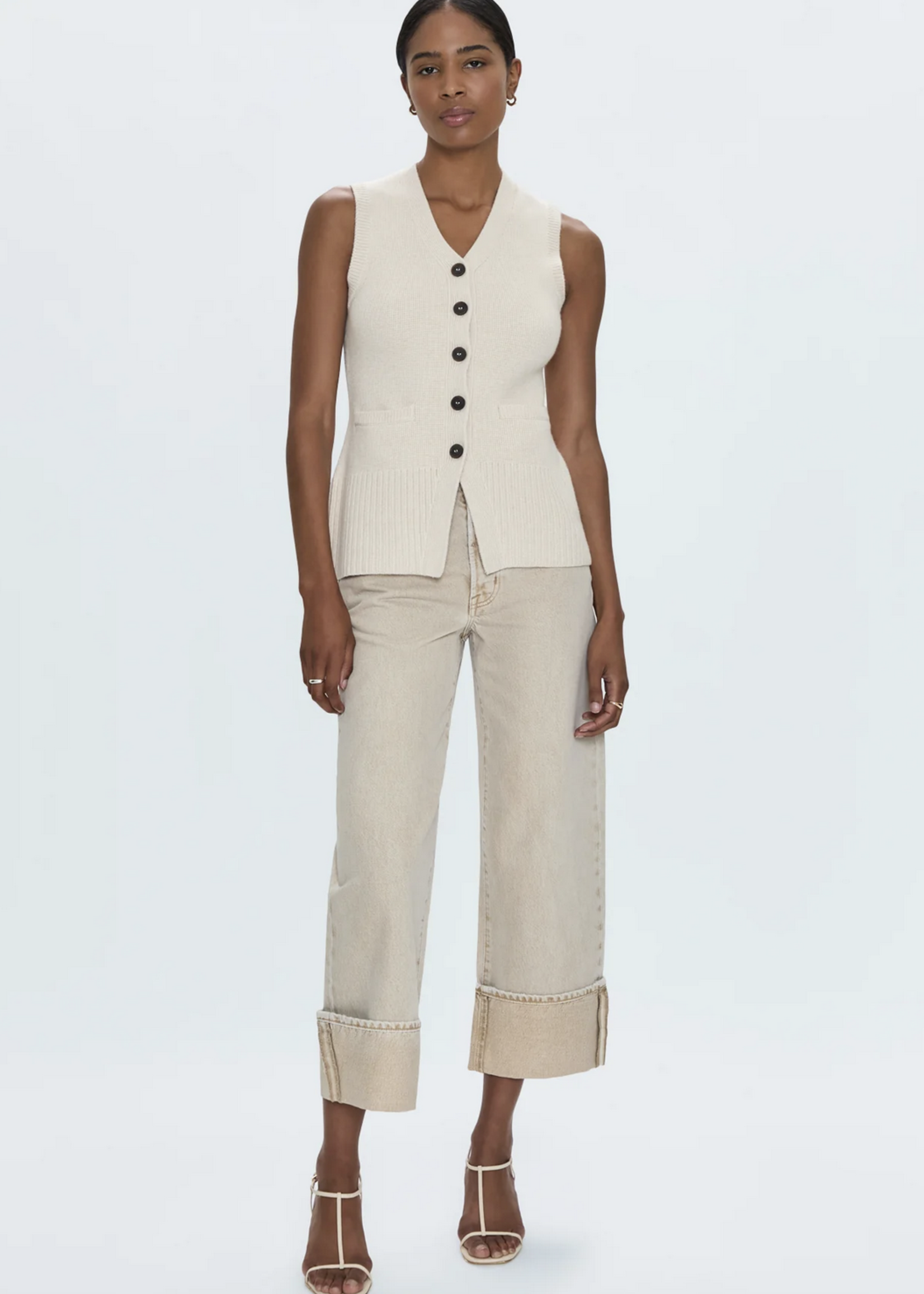 PISTOLA Ryder High Rise Cuffed Straight