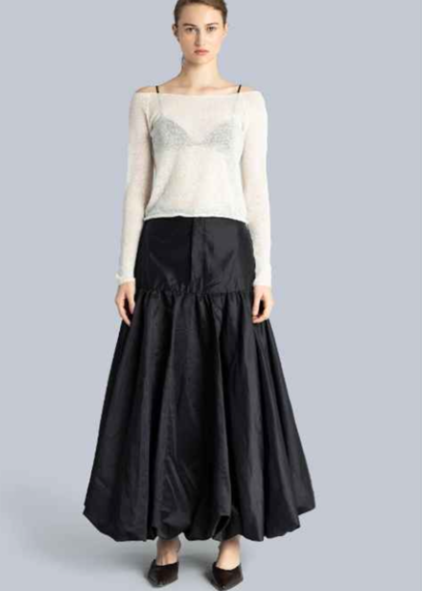 ESTHE Knitted Boat Neck Top