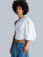 ESTHE Poplin One Shoulder Top