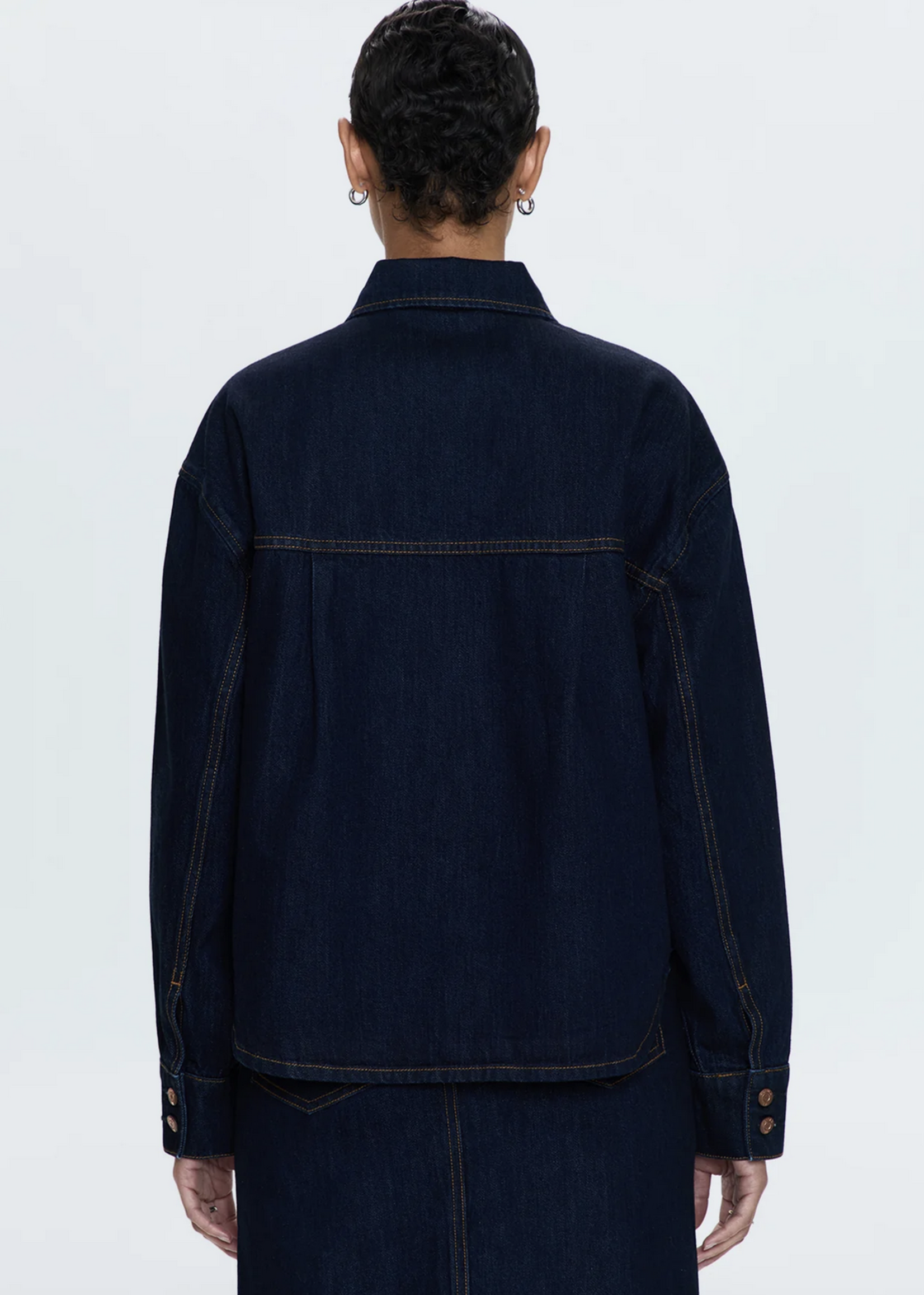 PISTOLA Mandy Crop Oversized Shacket