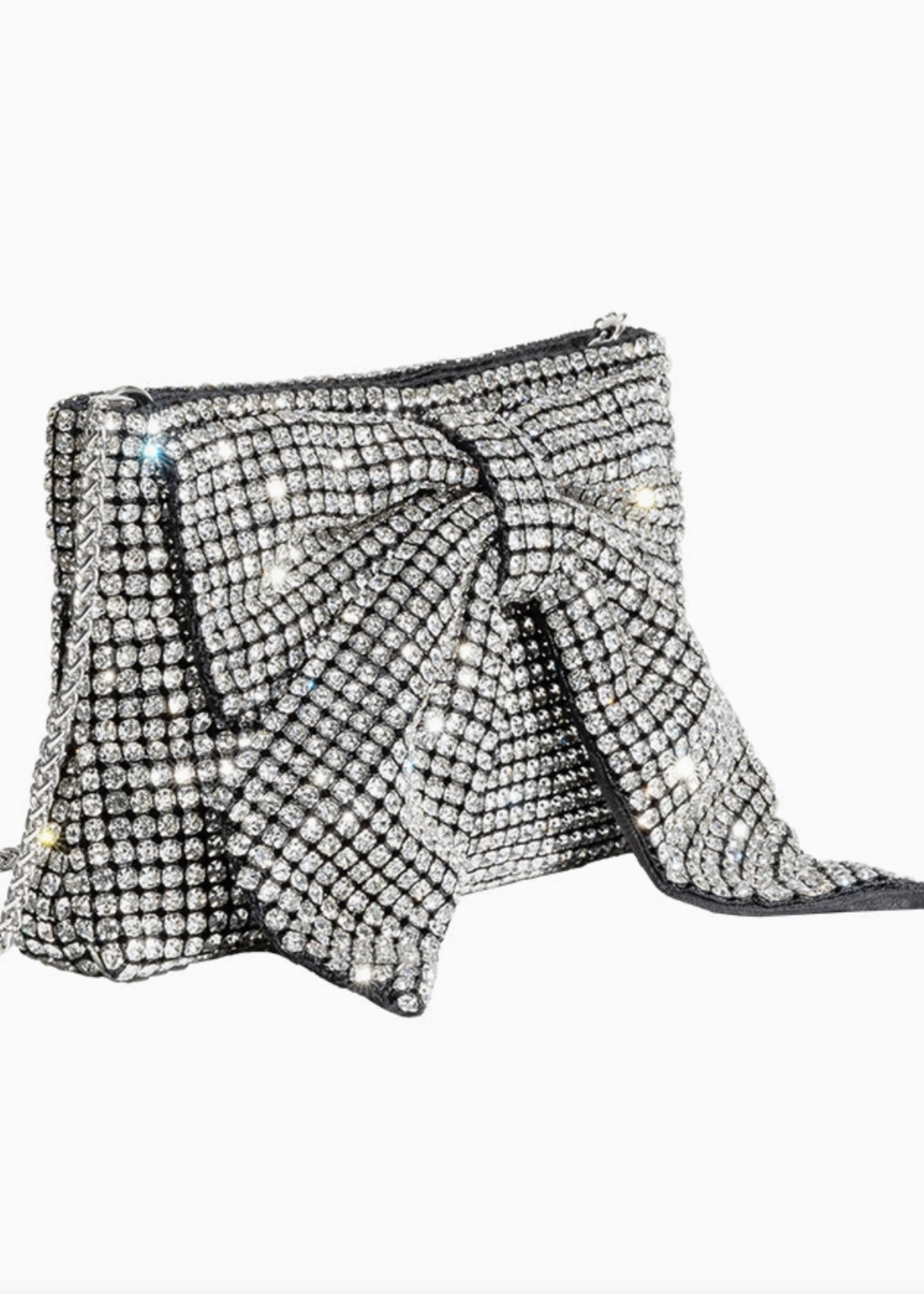 Melie Bianco Jada Bow Rhinestone Bag