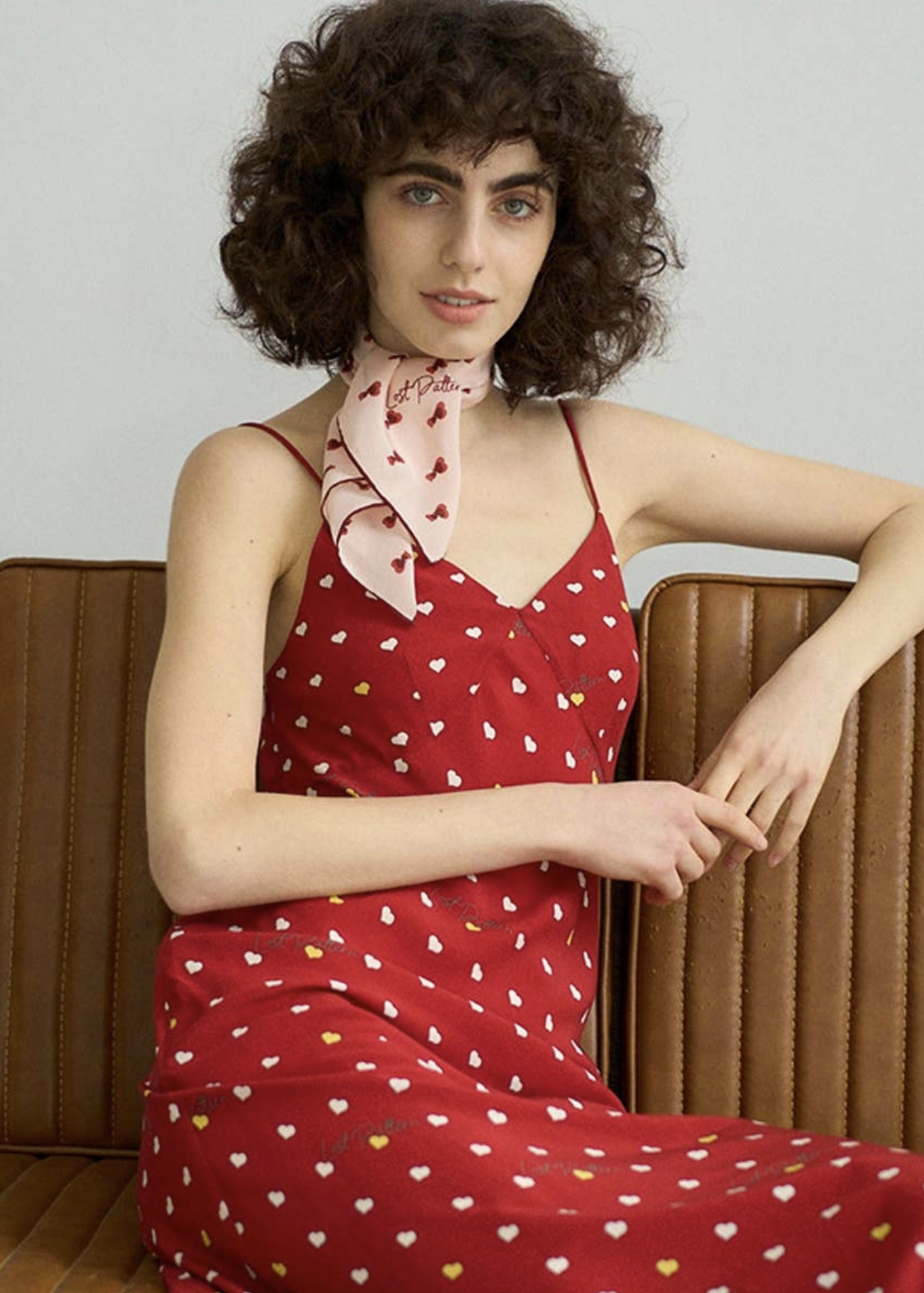 Lost Pattern Silk Crepe Bandana