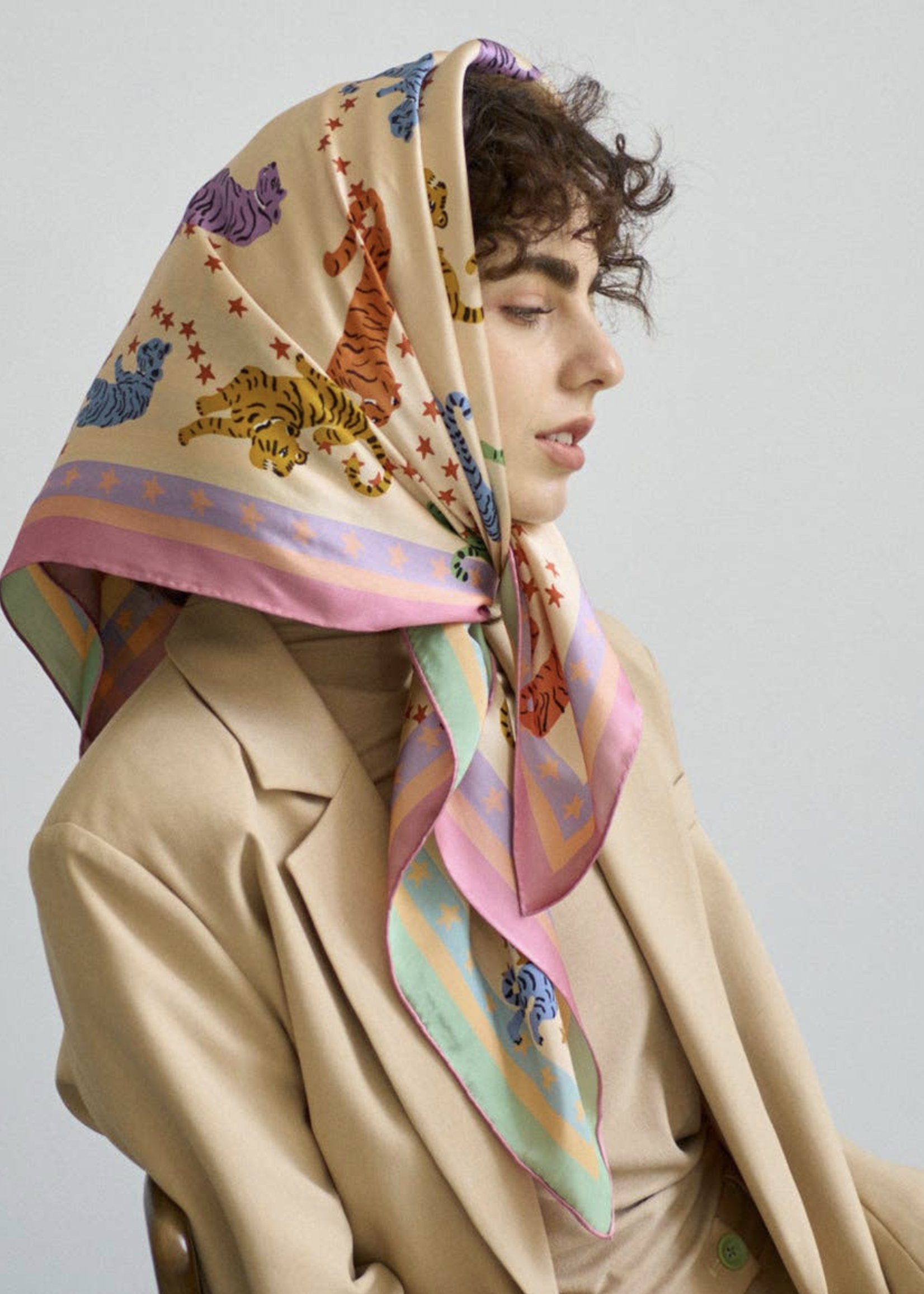 Lost Pattern Large Silk Scarf