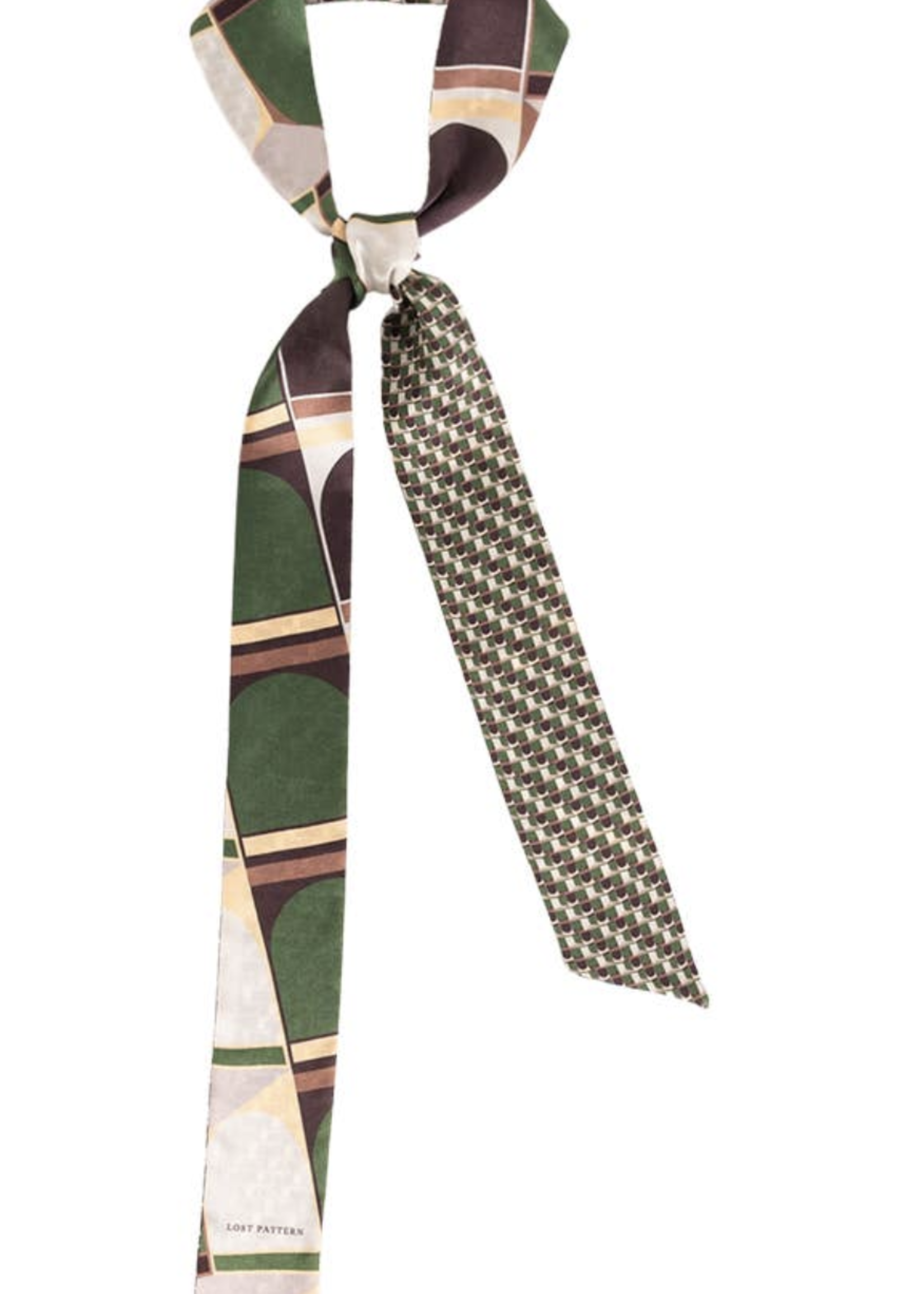 Lost Pattern Silk Skinny Scarf