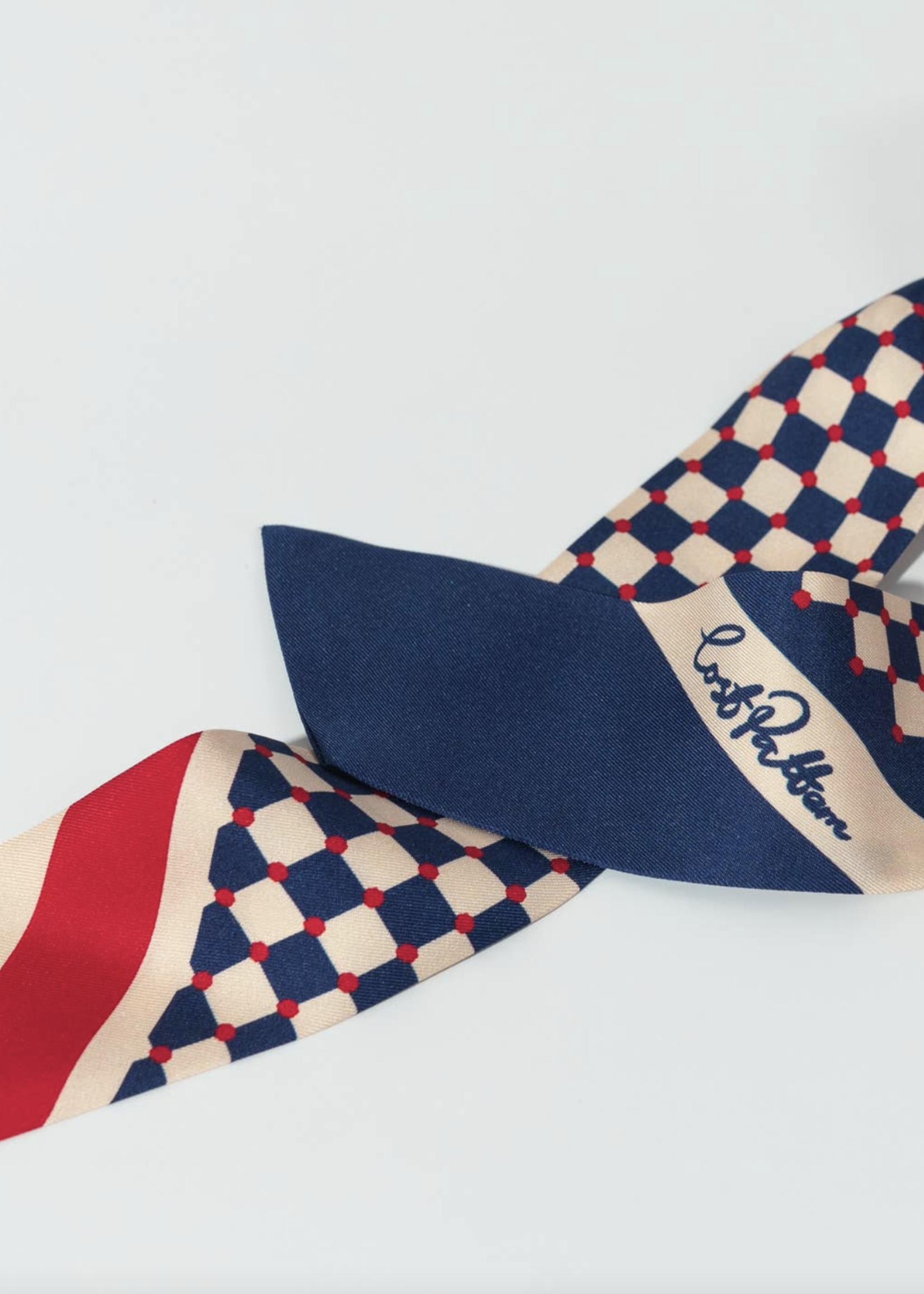 Lost Pattern Silk Skinny Scarf