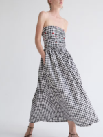 Tach Betsy Strapless Gingham dress