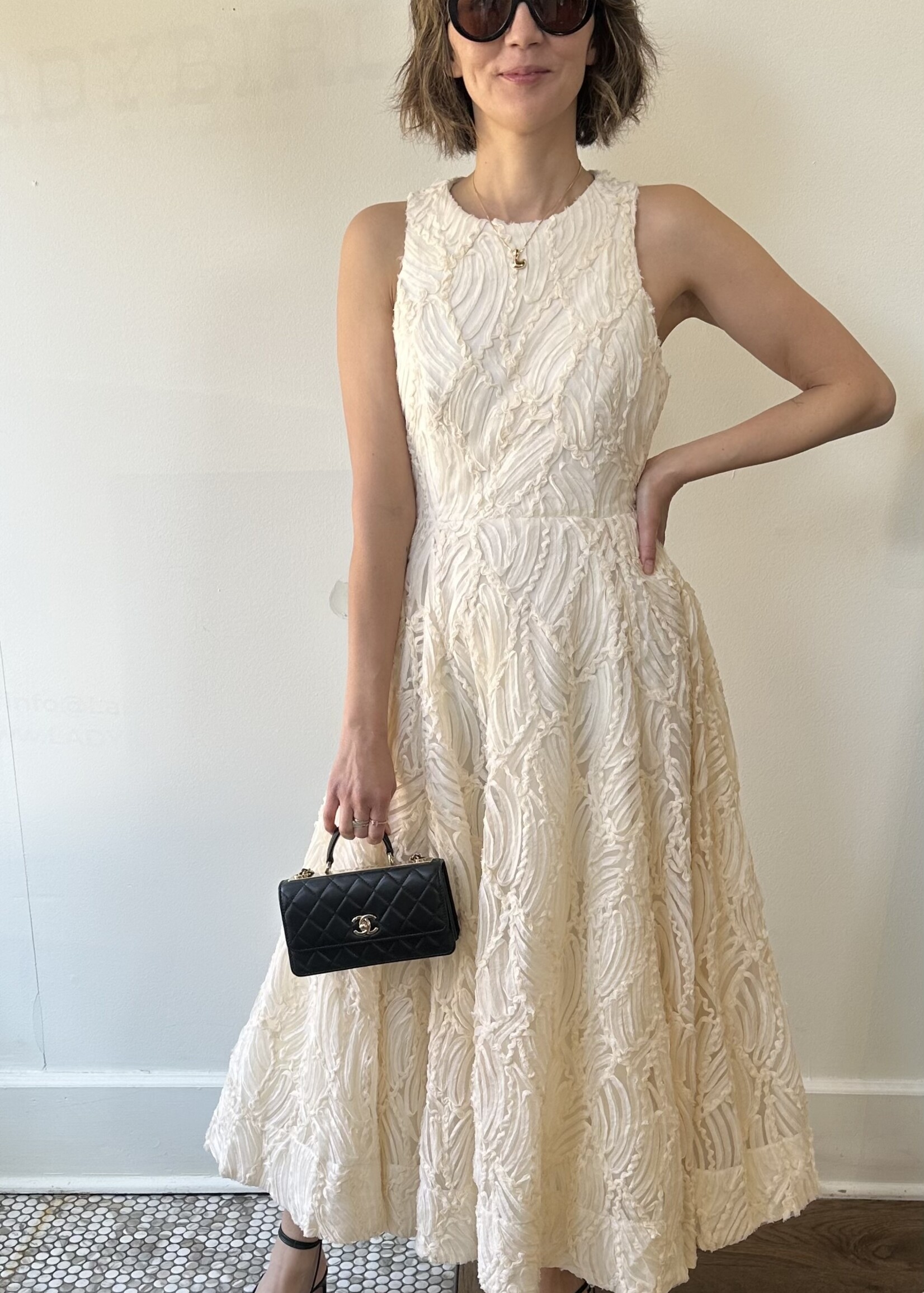 ASTR Cream Midi Dress