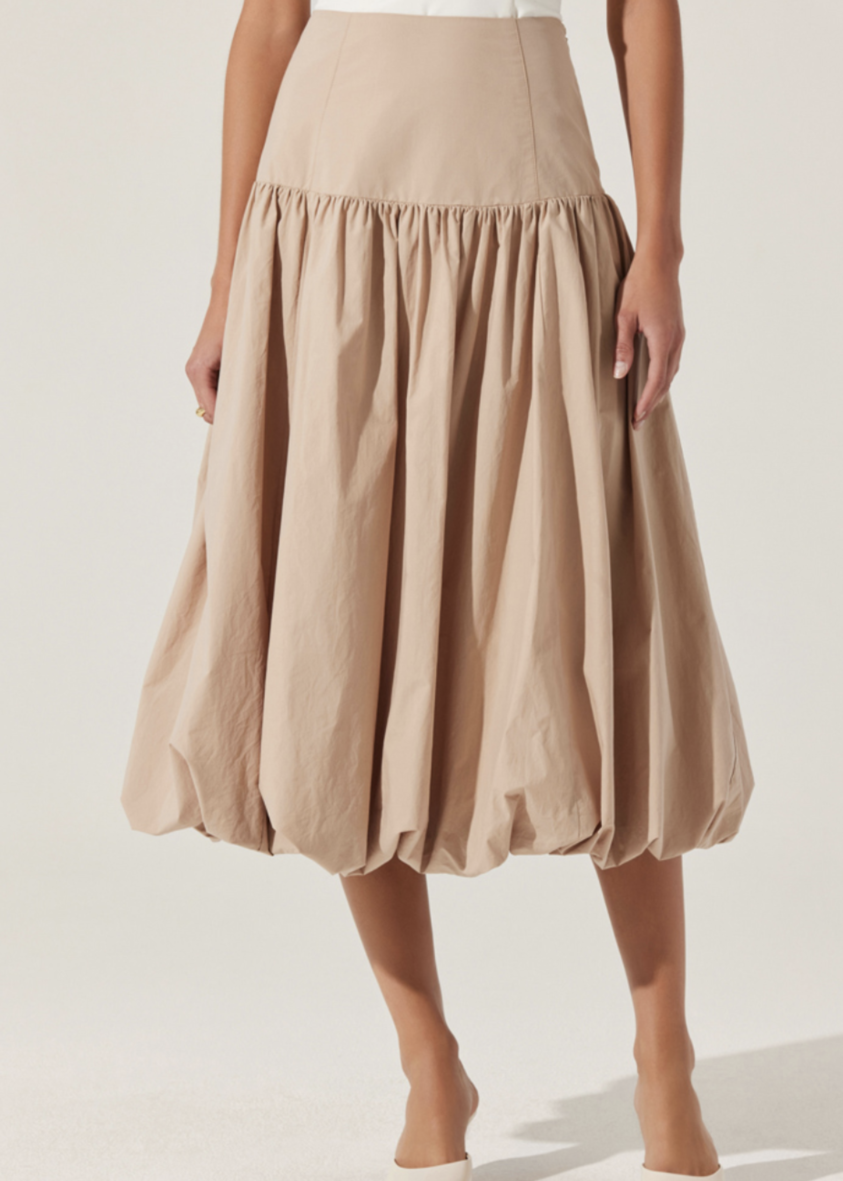ASTR Tan Bubble Skirt