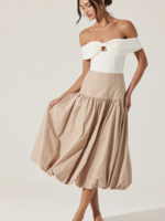 ASTR Tan Bubble Skirt