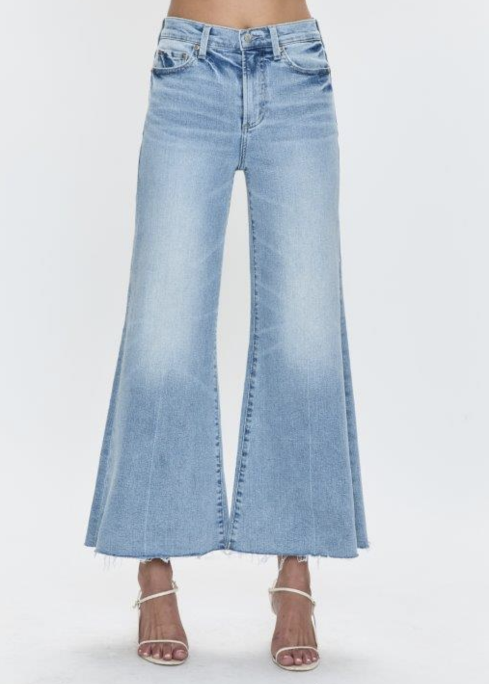 PISTOLA Izzy Mid Rise Wide Leg Crop