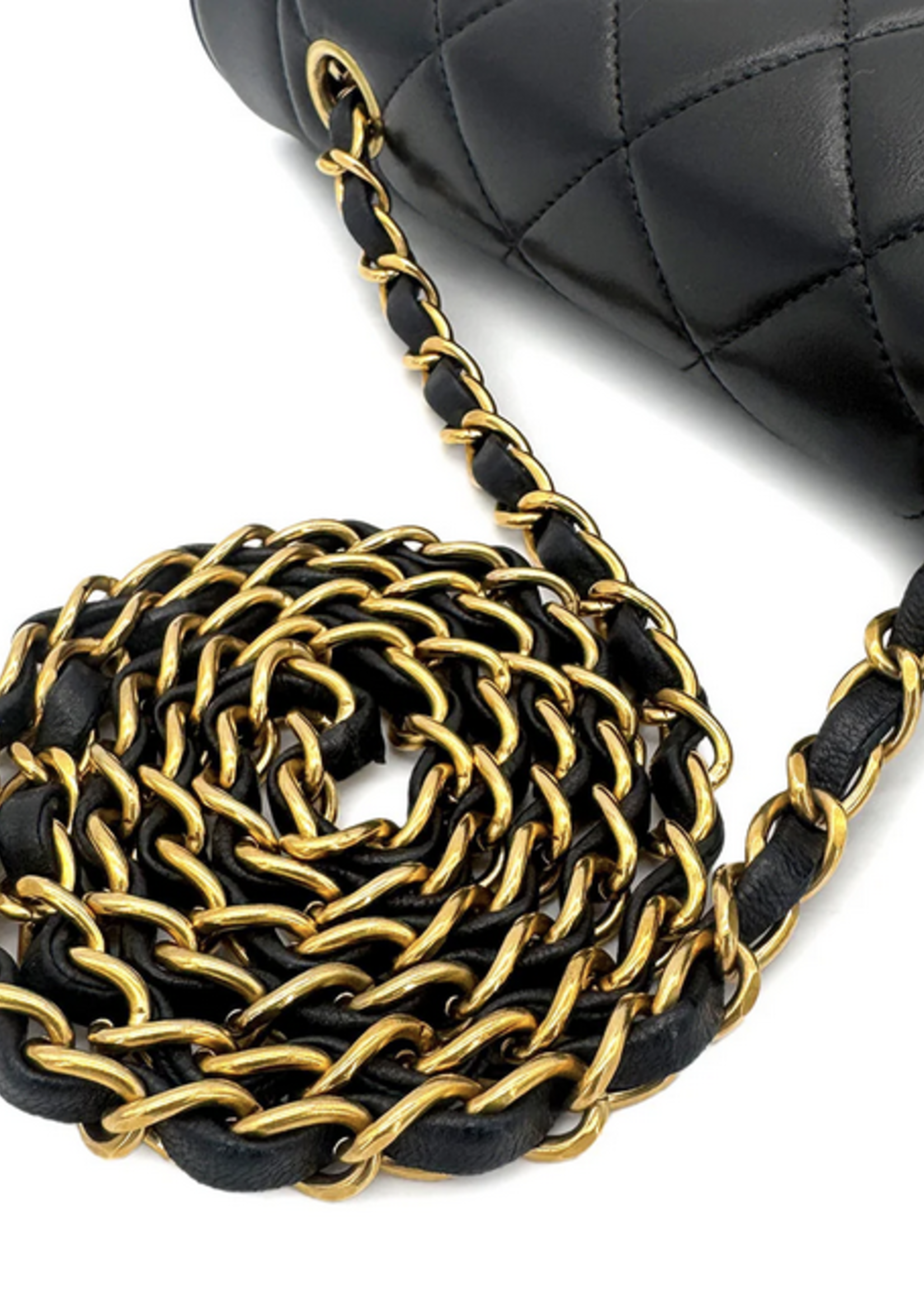 CHANEL Black Vintage Small Diana Flap