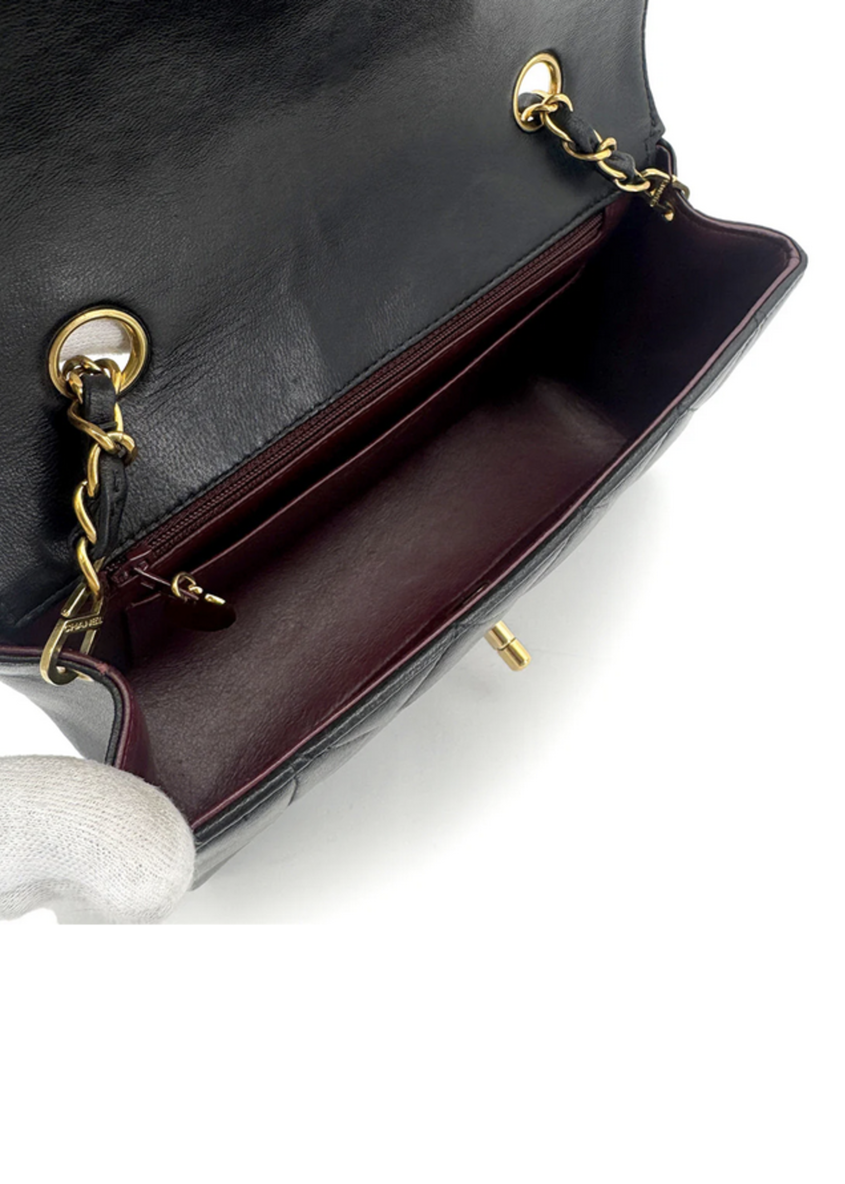 CHANEL Black Vintage Small Diana Flap