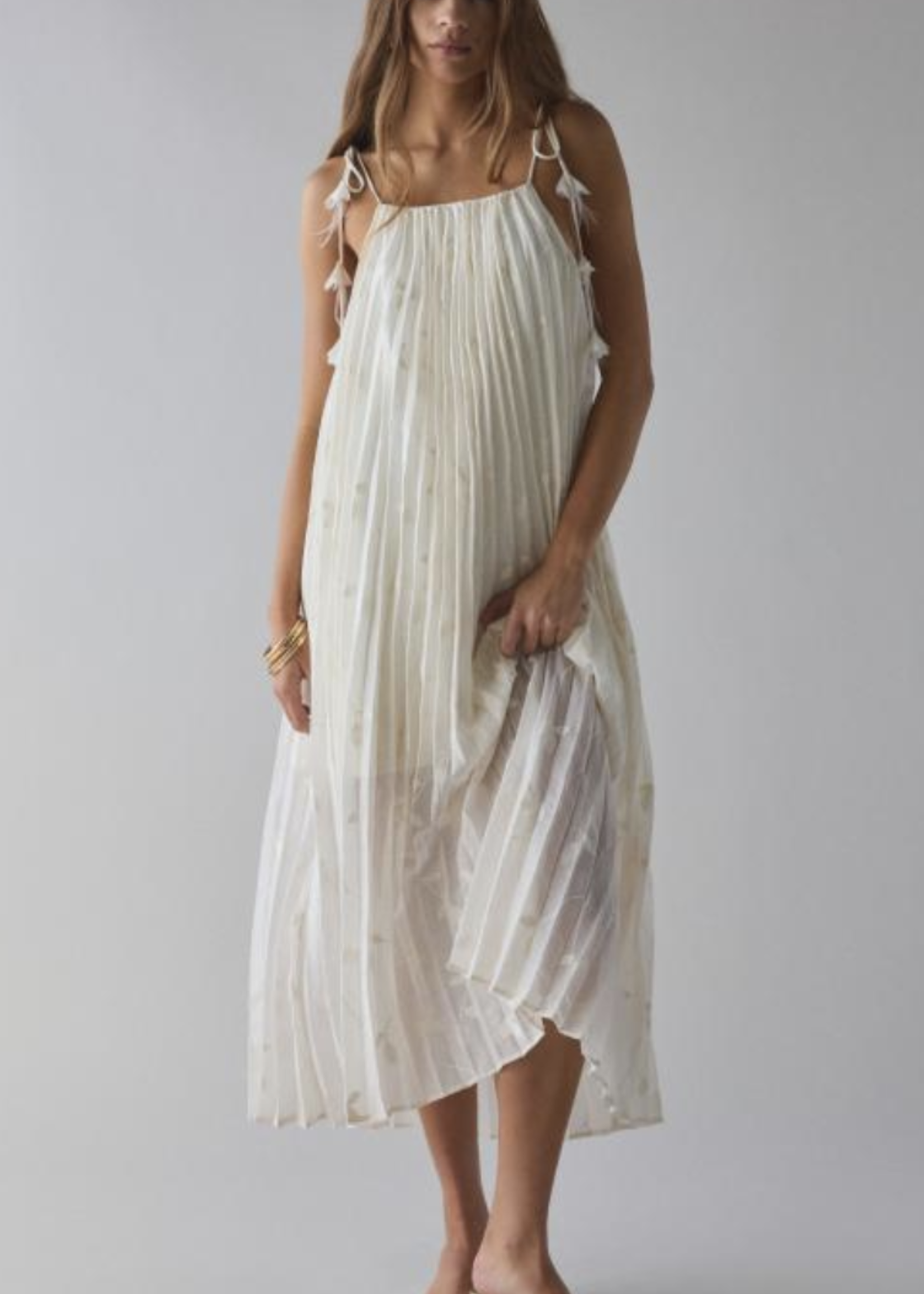 En Saison Embroidery Maxi Dress