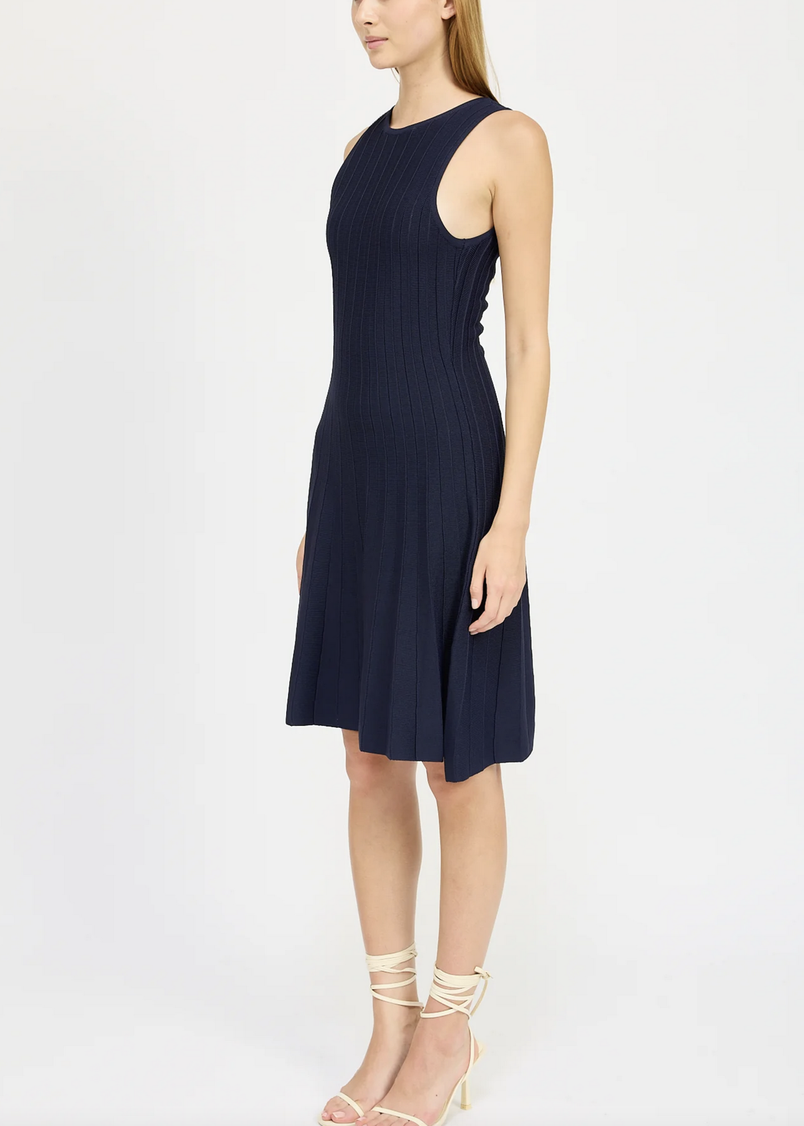 En Saison Pleated Knit Mini Dress