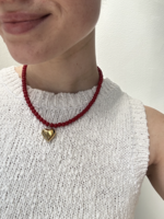 NAHMU Beaded Heart Necklace