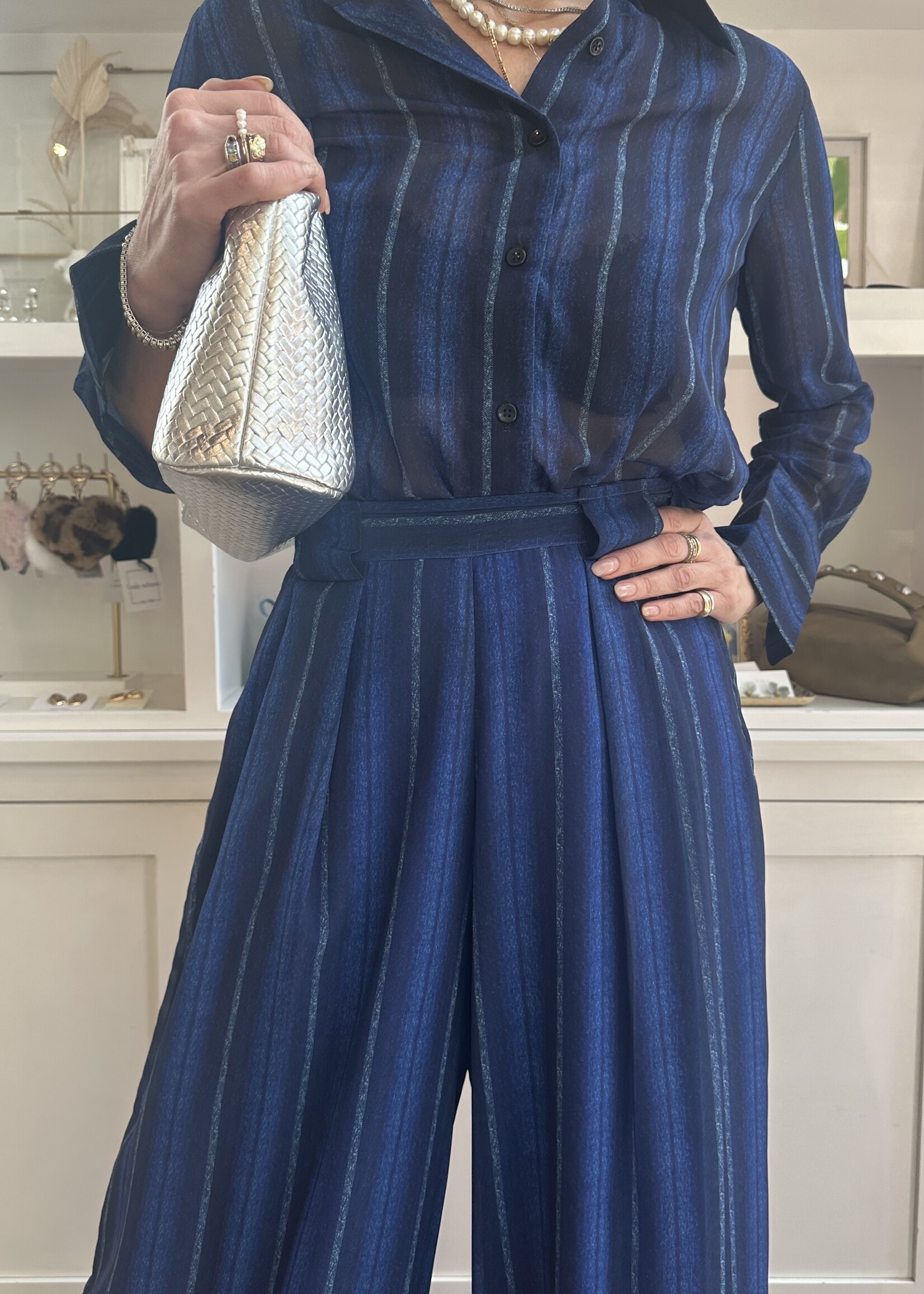 Odette Striped Button Down