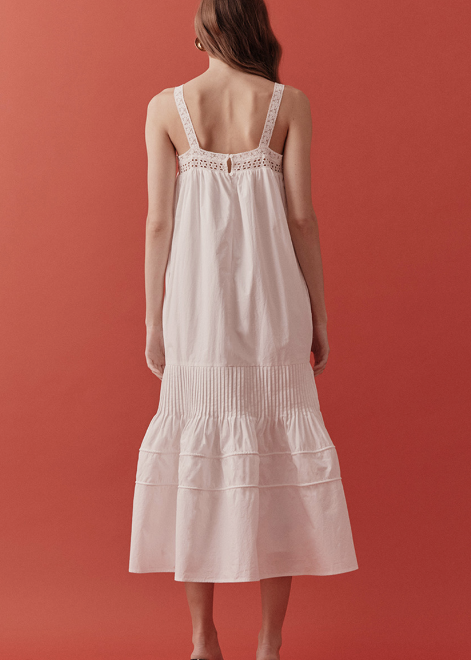 Maude Club Lace and Pleat Midi