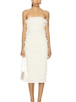 Maude Club Ruched Tube Midi