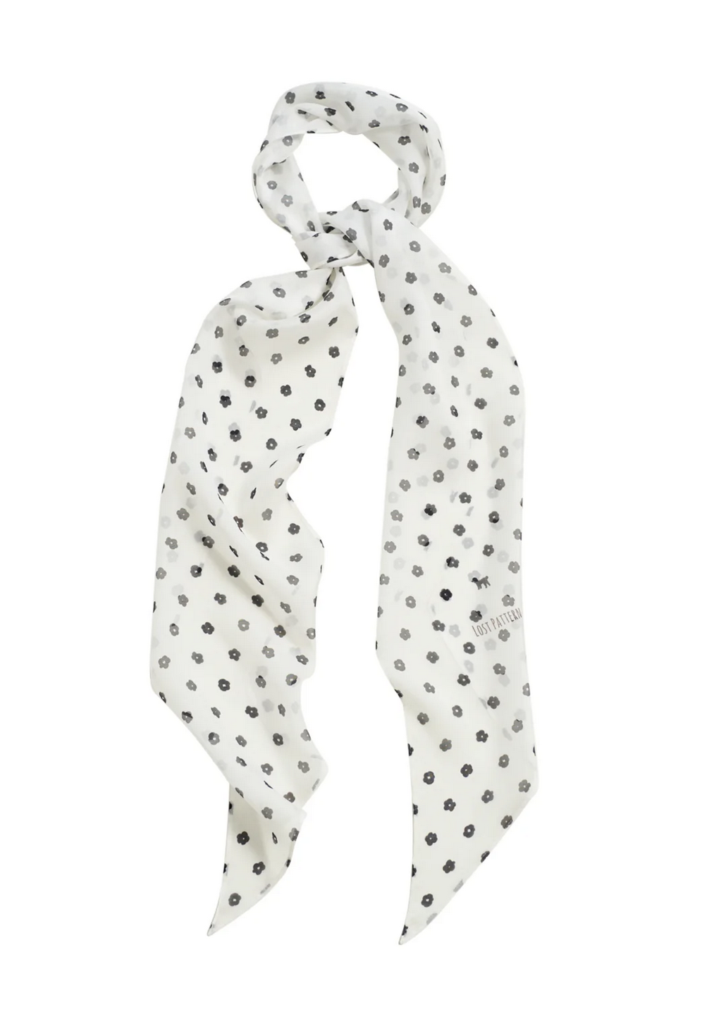 Chiffon Polka Dot Scarf -Black at Amazon Women's Clothing