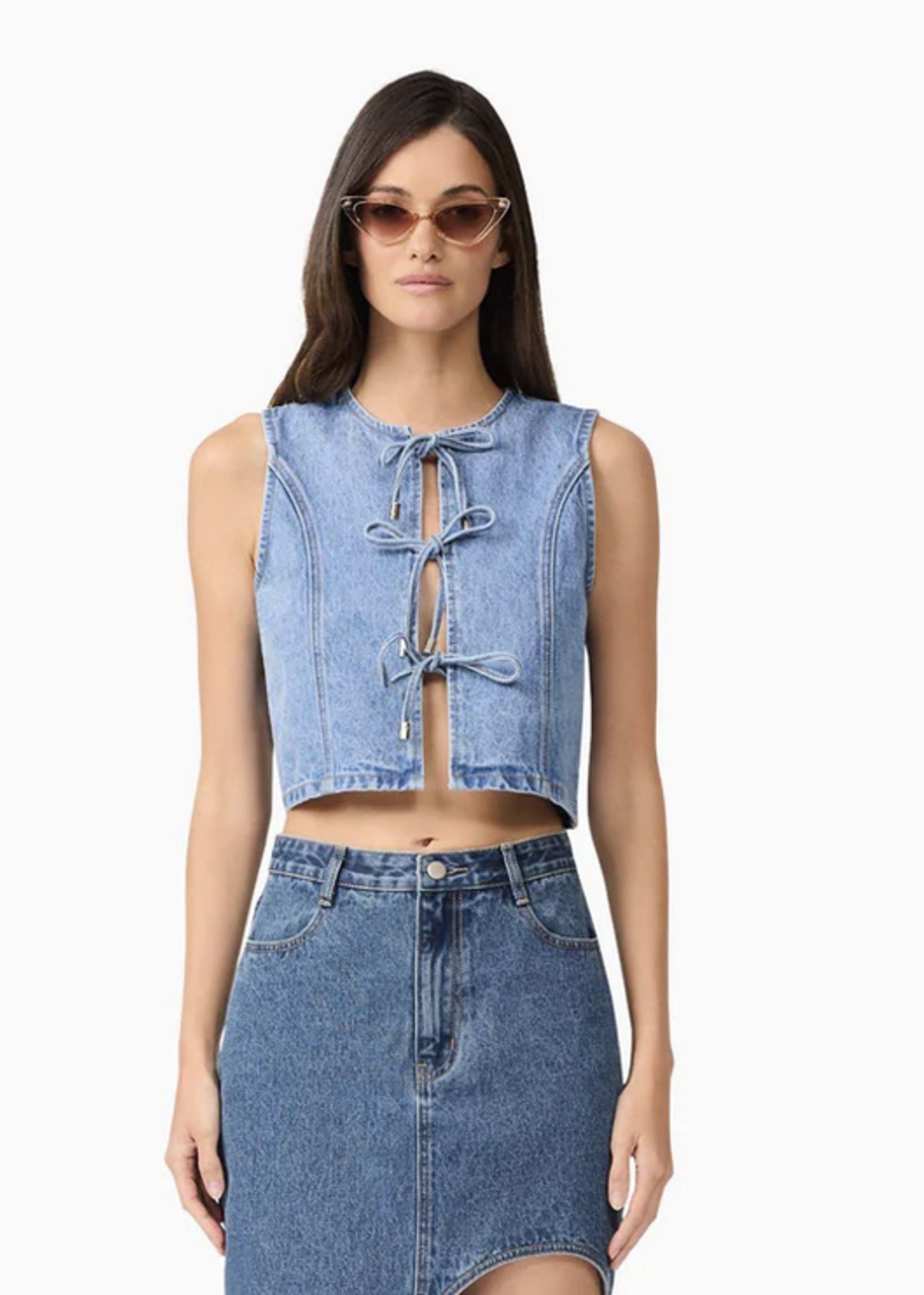 CURAAE Adalynn Denim Vest